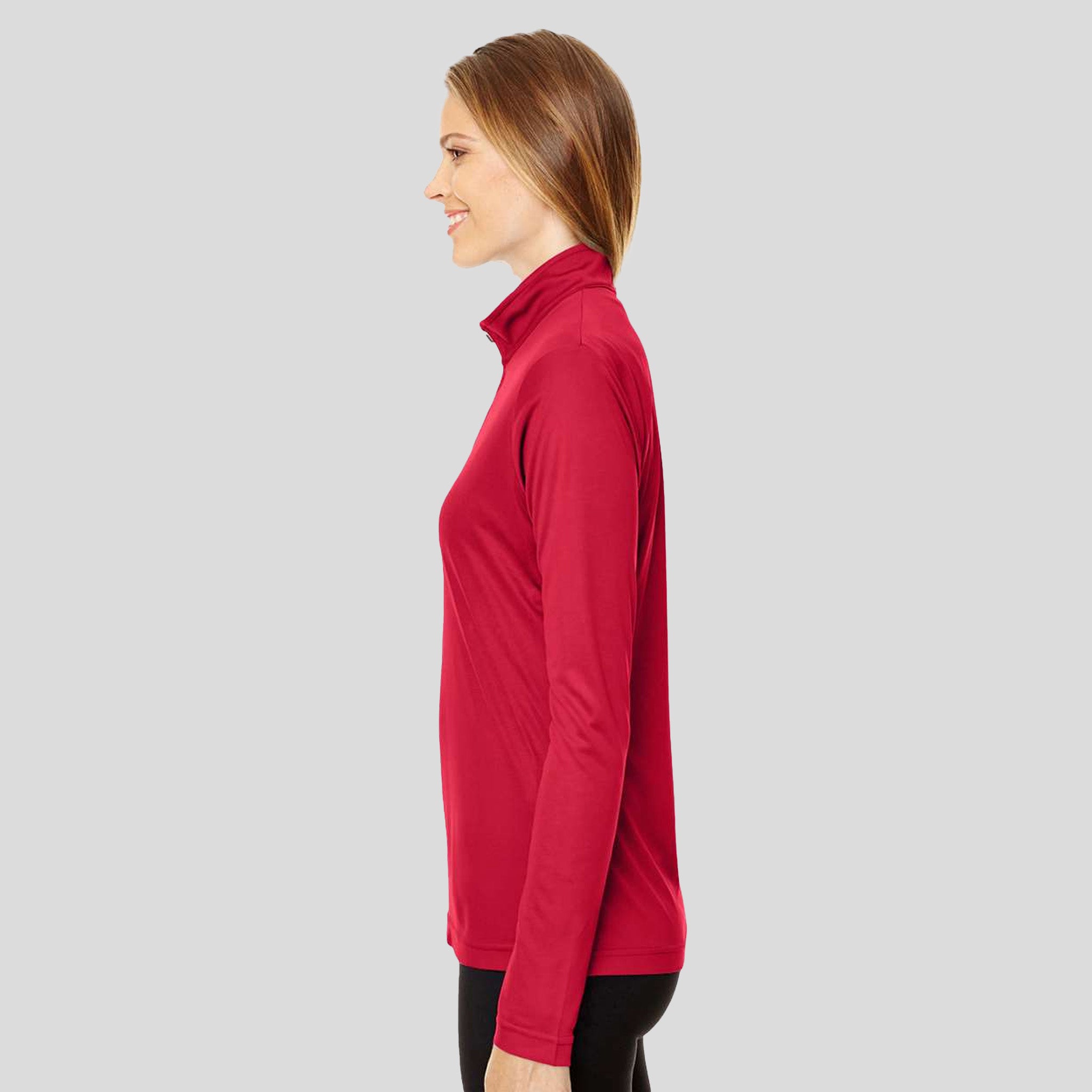 Women's Zone Performance Quarter-Zip Pullover | Sport Red