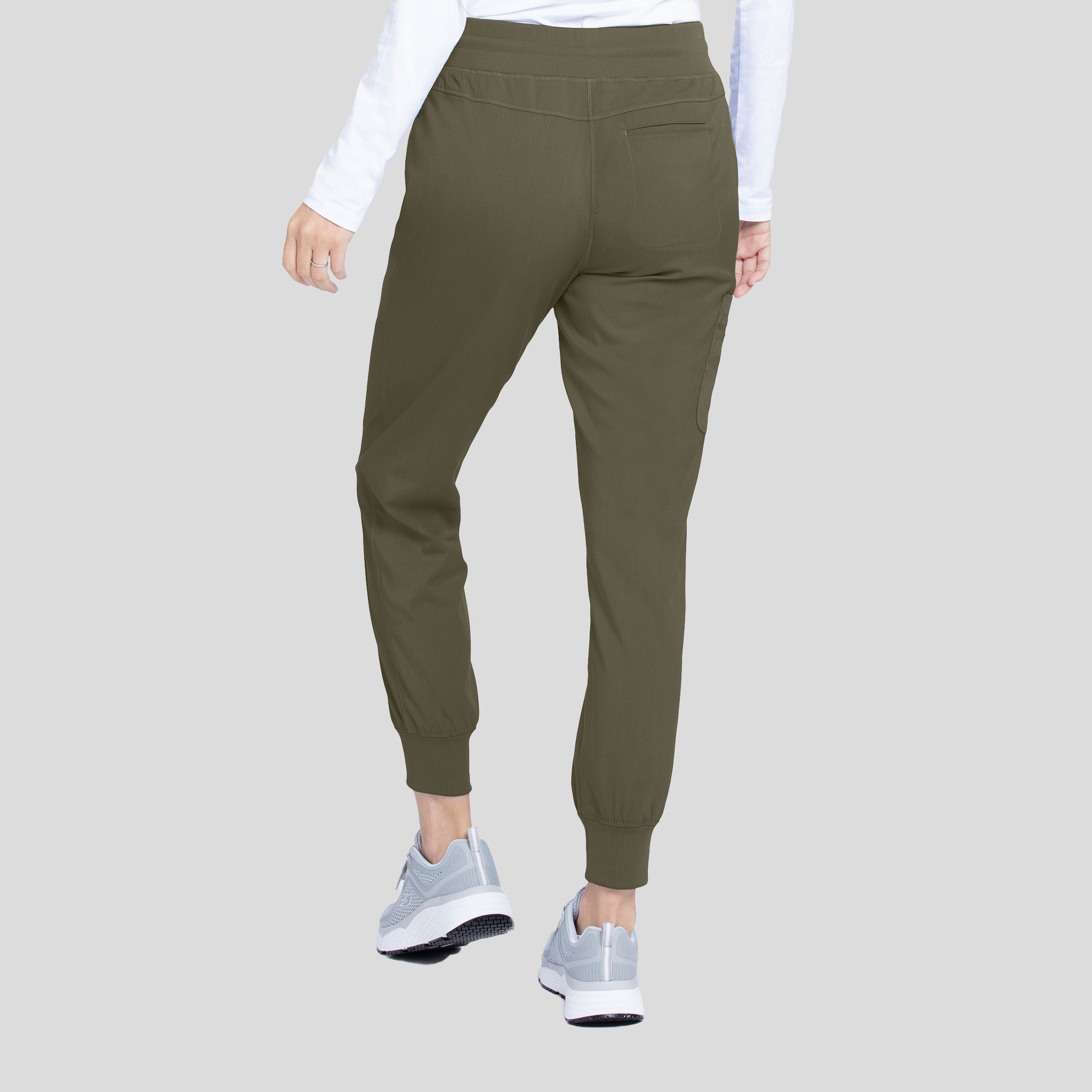 Eden 5-Pocket Mid-Rise Jogger Scrub Pant | Olive