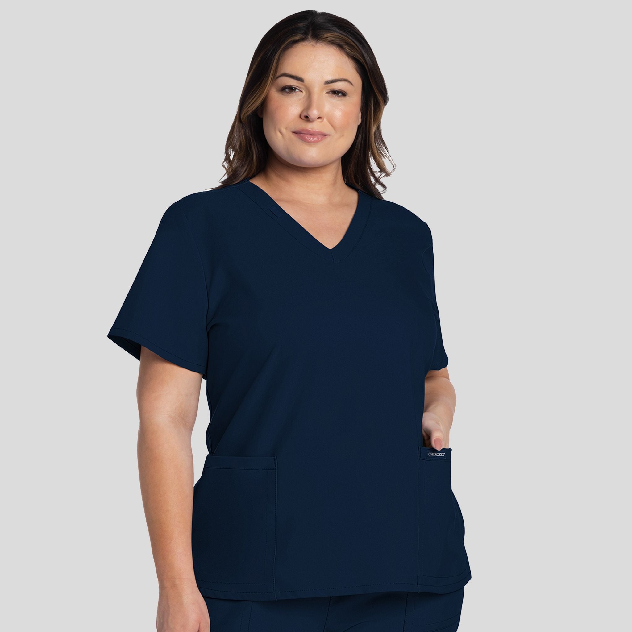 V-Neck Top | Navy