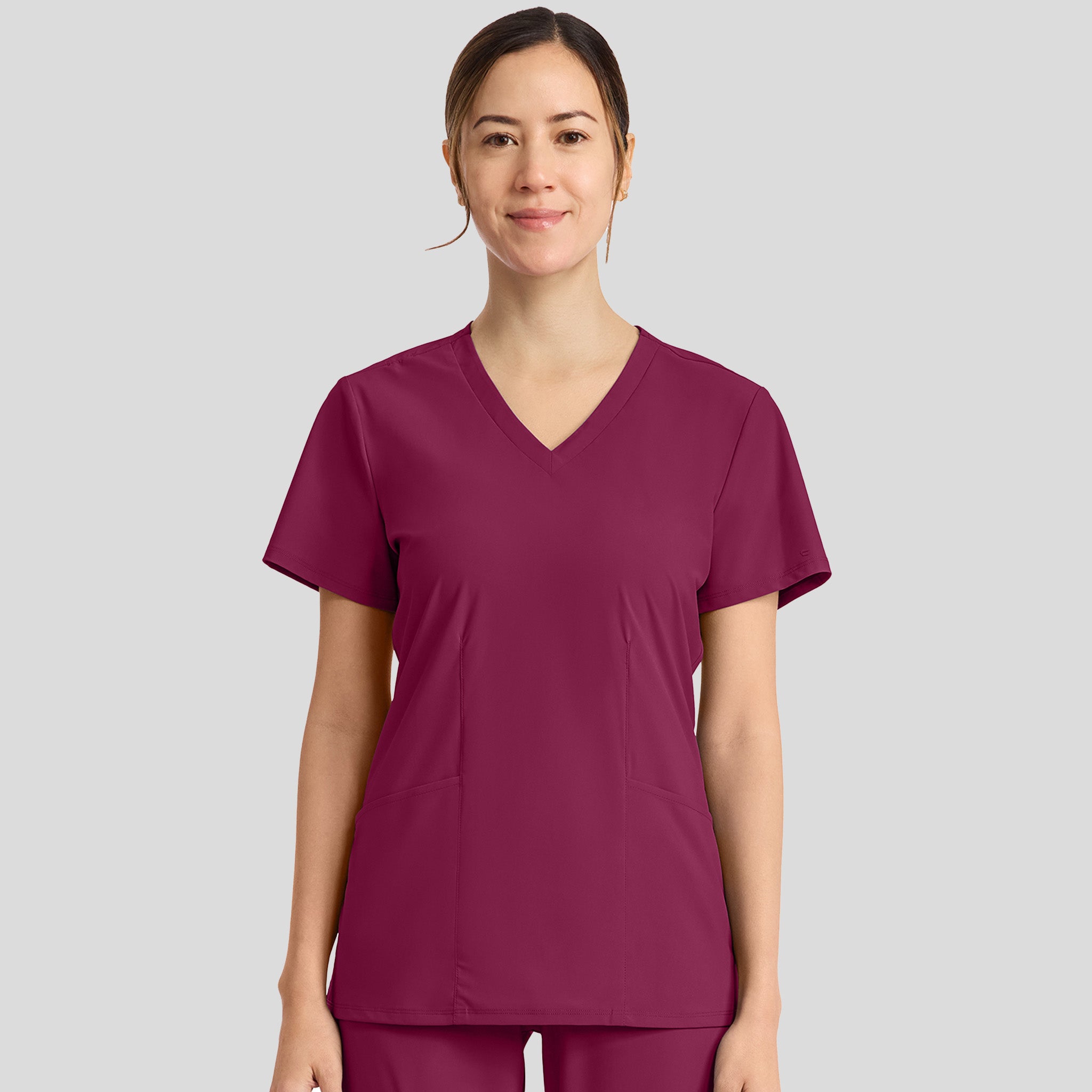 Infinity Pursuit V-Neck Top | Wine