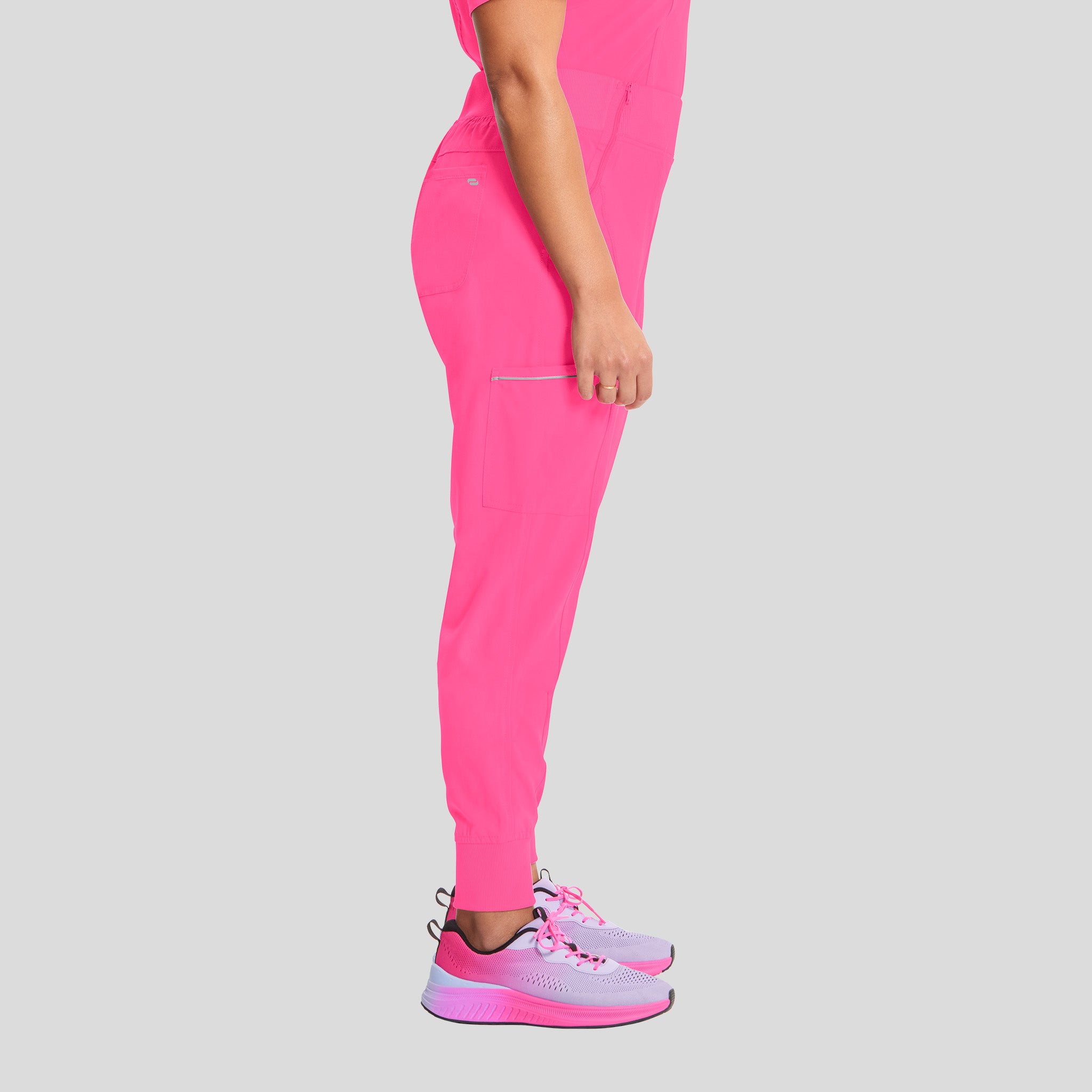 Infinity Elastic Waistband Jogger Scrub Pant | Pink