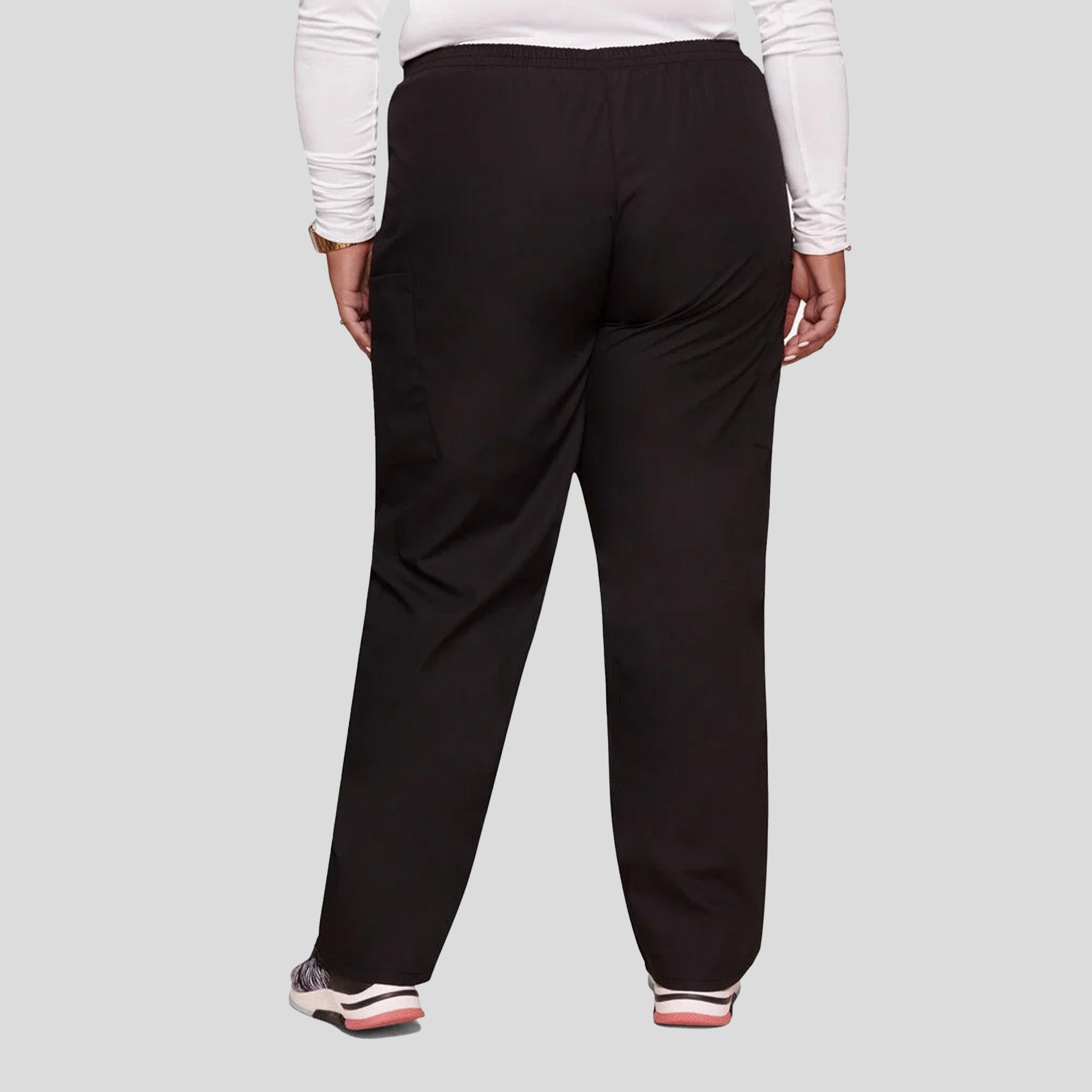 Elastic Waist Utility Scrub Pant | Black