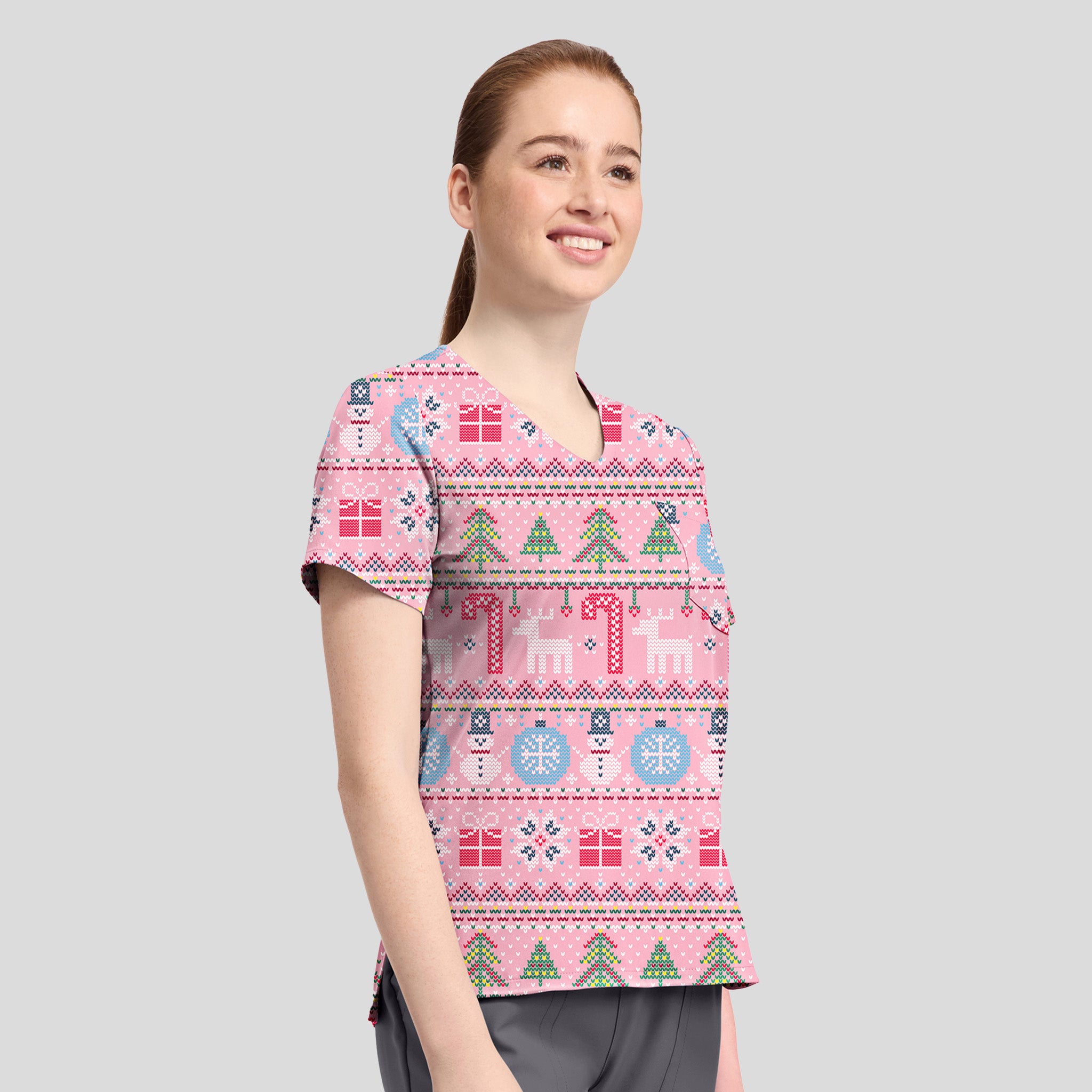 Print Top | Festive Fair Isle