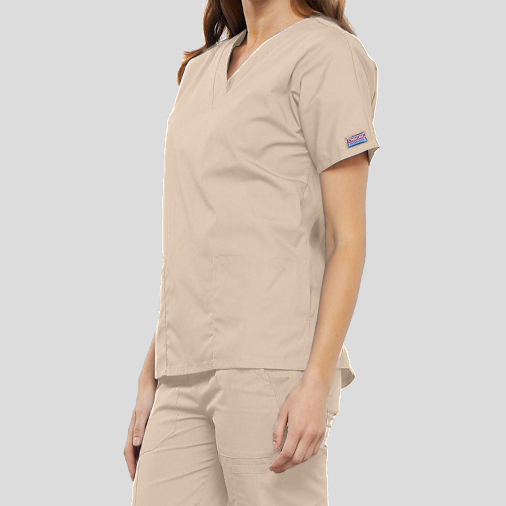 Women's V-Neck 2 Pocket | Khaki