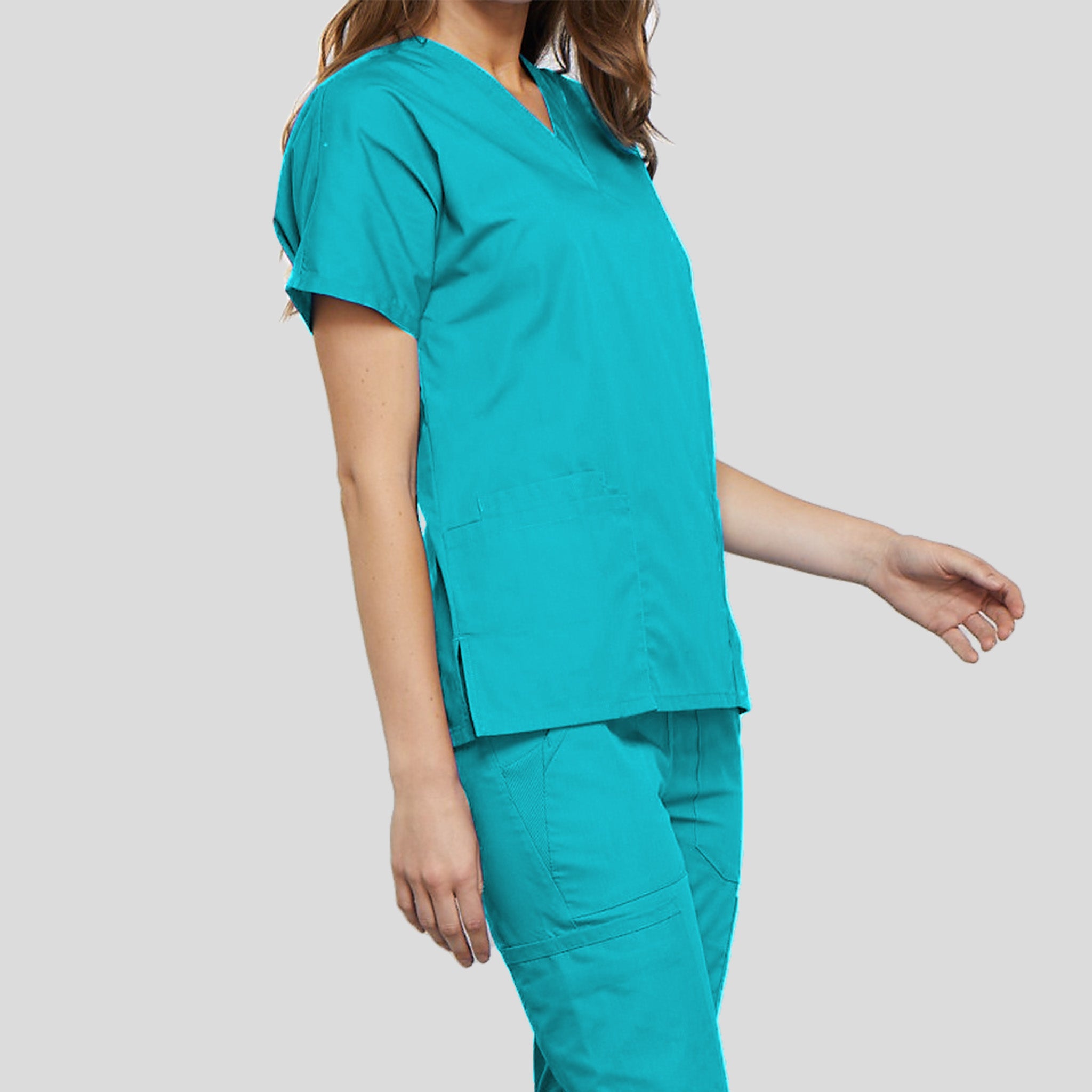 Women's V-Neck 2 Pocket | Turquoise