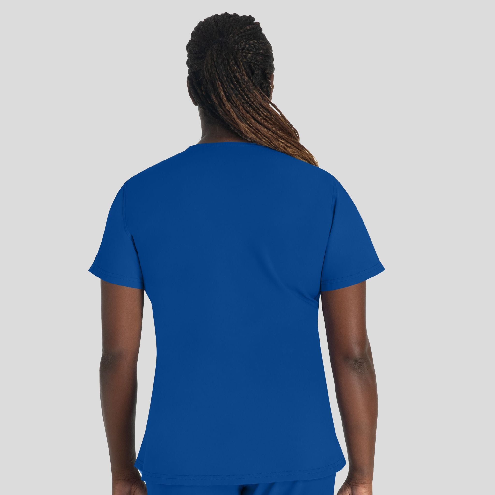 Women's Round Neck Henley Scrub Top | Galaxy