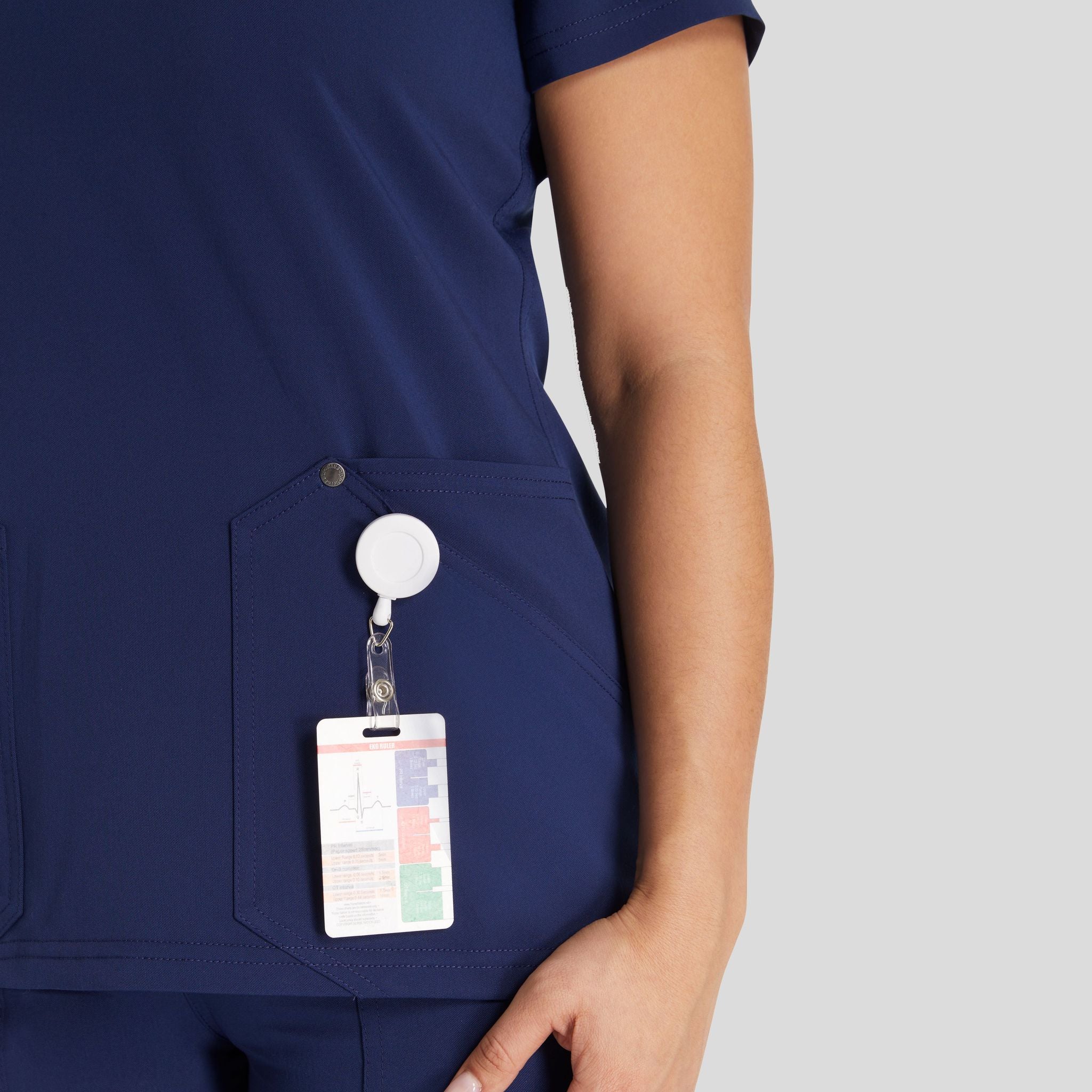 Women's V-Neck Scrub Top | Navy
