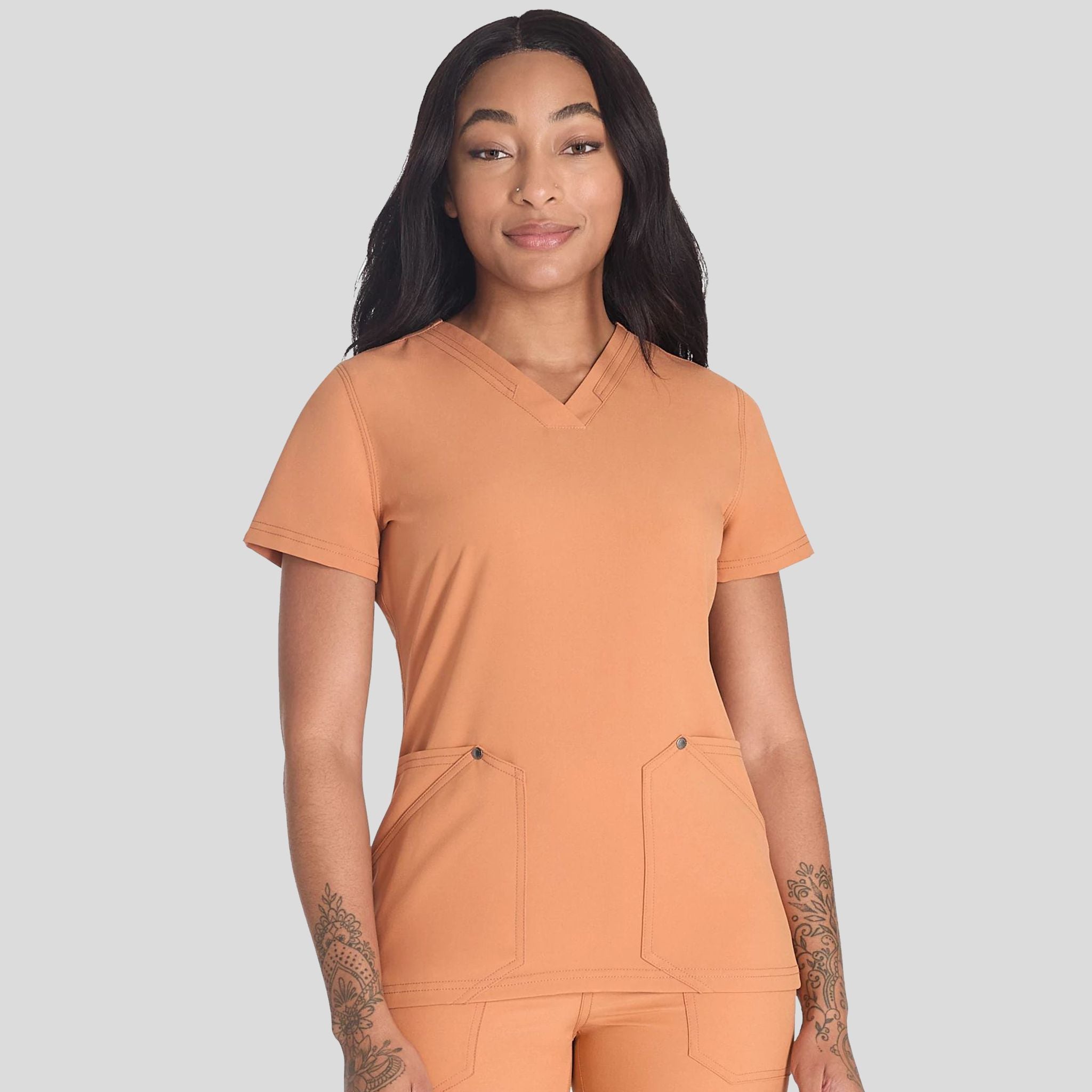 Women's V-Neck Scrub Top | Ginger Glow
