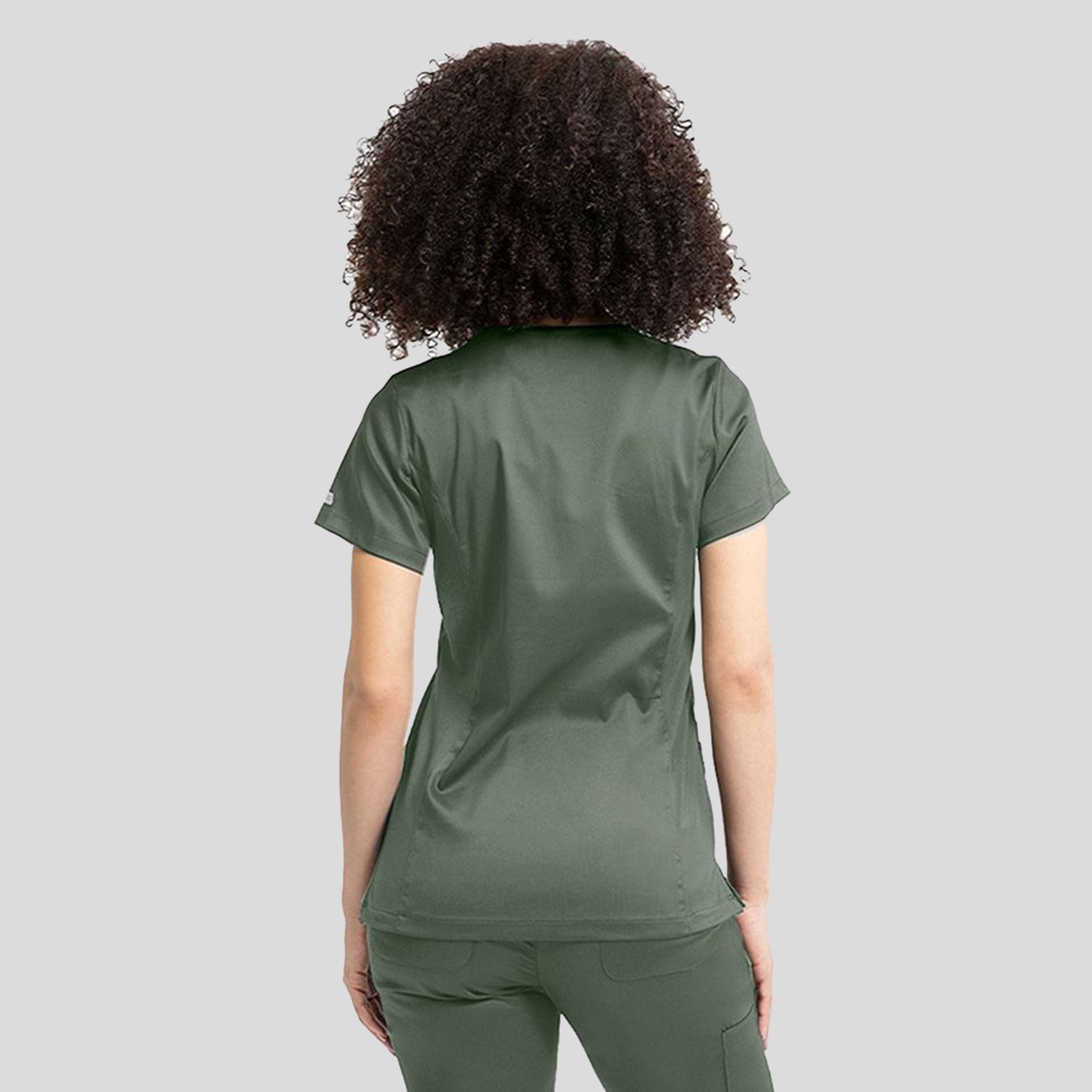 Womenโs Mock Wrap Knit Side Top | Olive