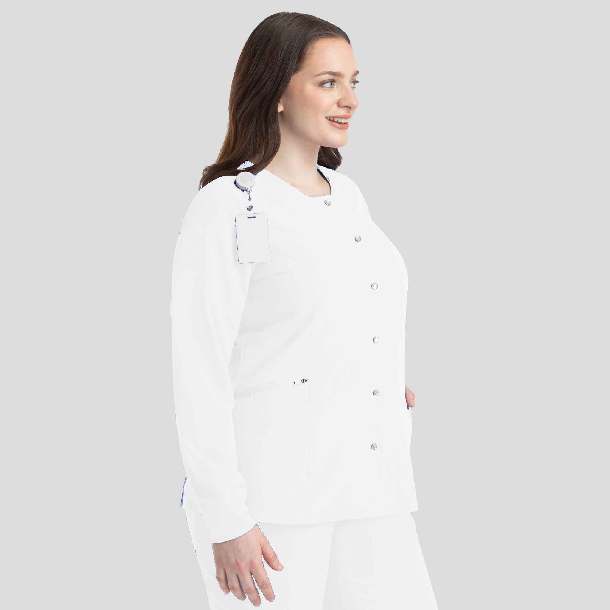 Womenβs Snap Jacket | White