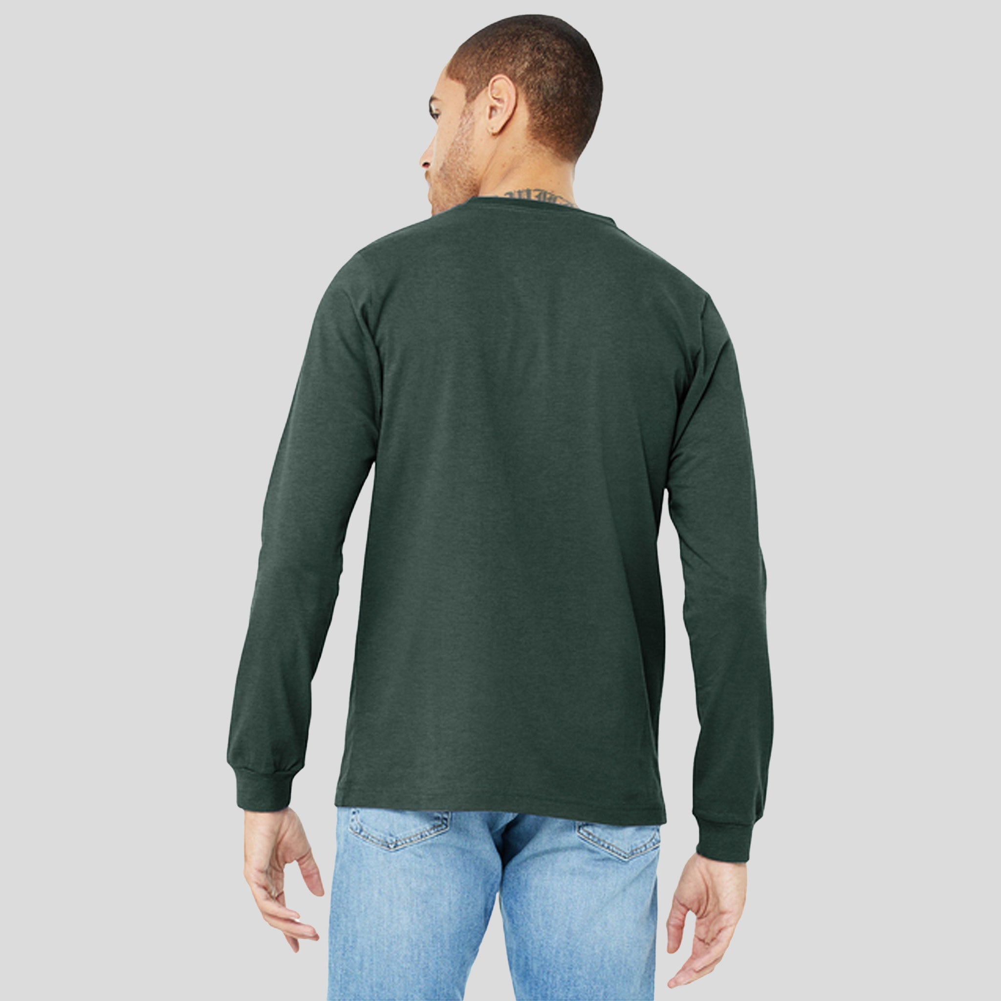 Unisex Heather CVC Long Sleeve Tee | Heather Forest