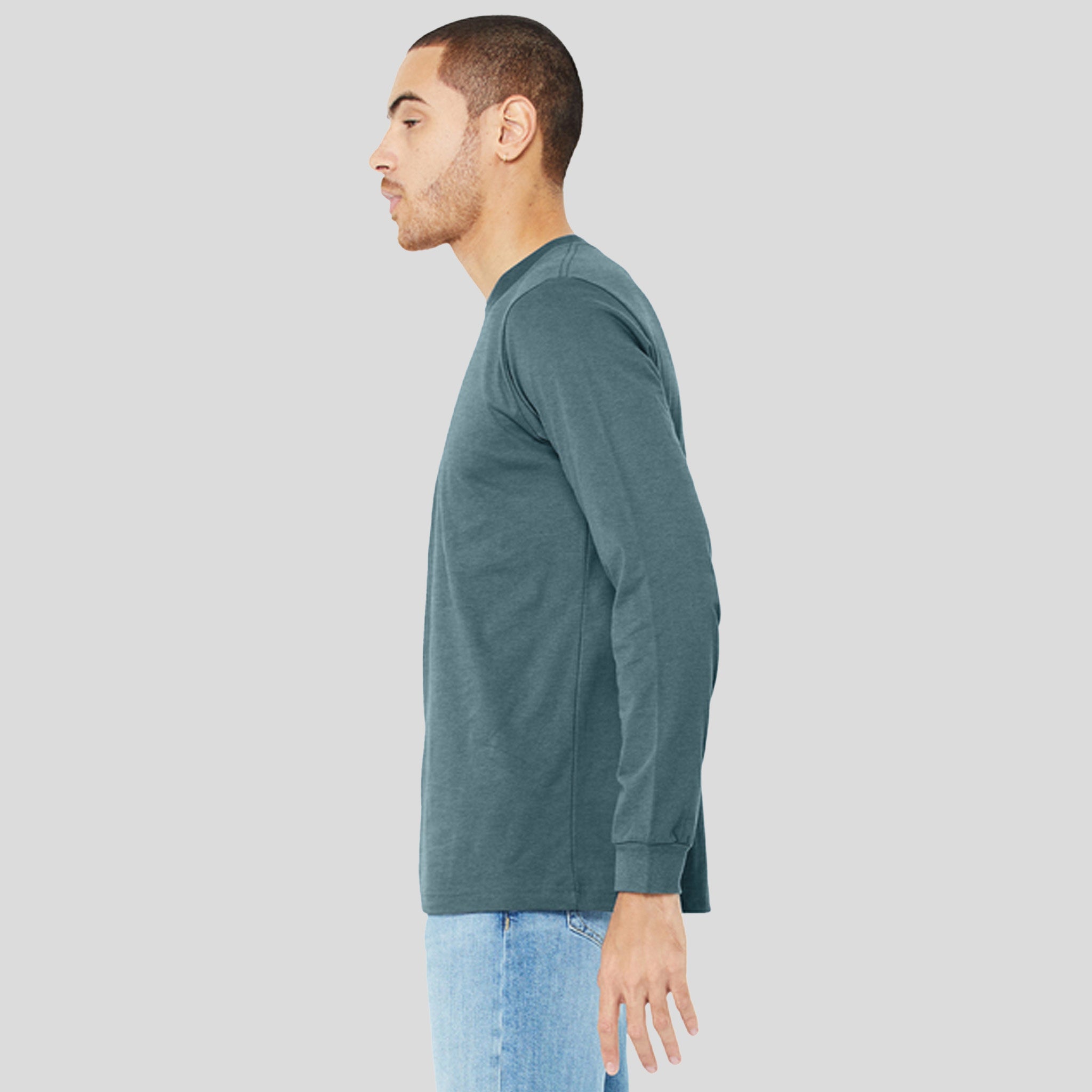 Unisex Heather CVC Long Sleeve Tee | Heather Slate