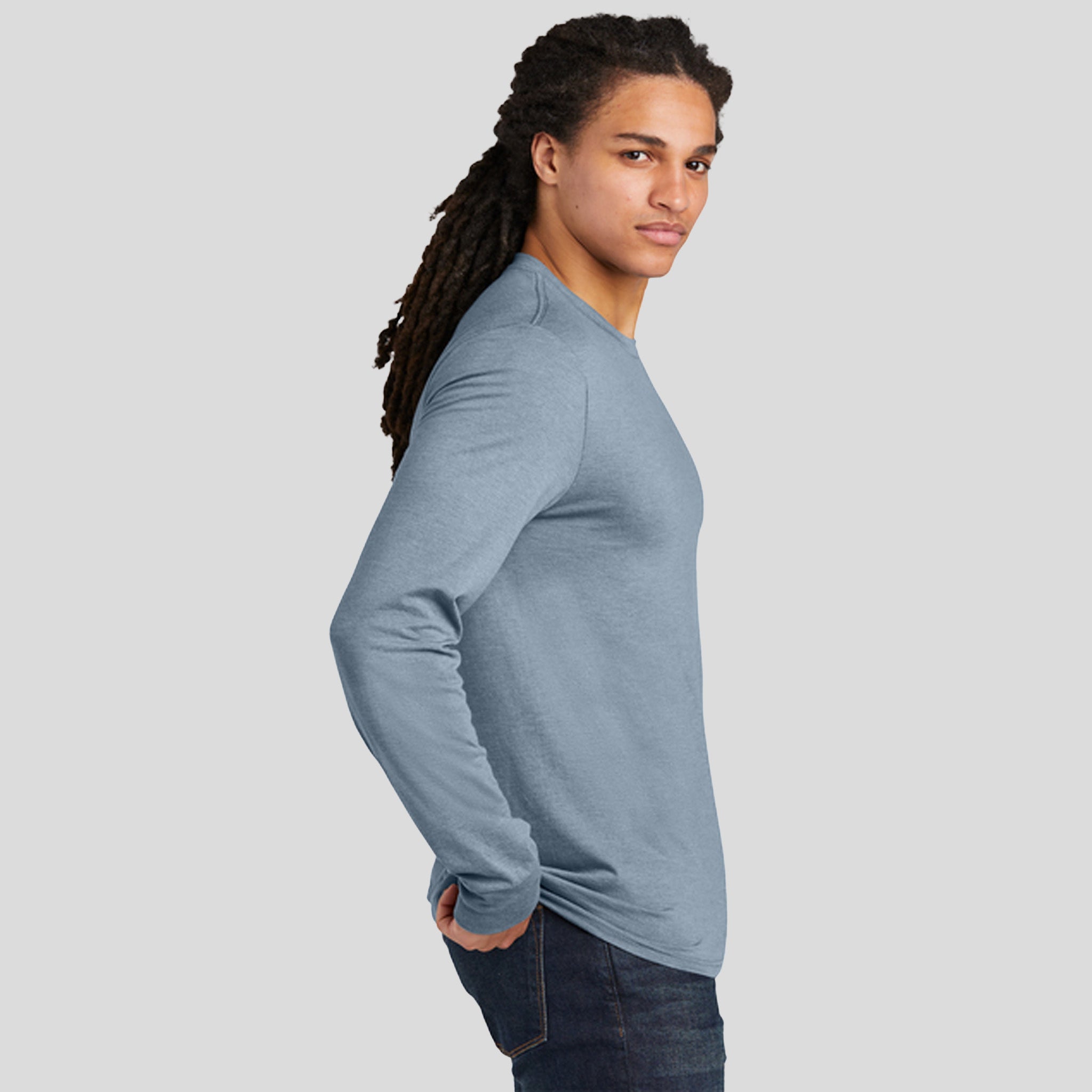 Perfect Triยฎ Long Sleeve Tee | Flint Blue Heather