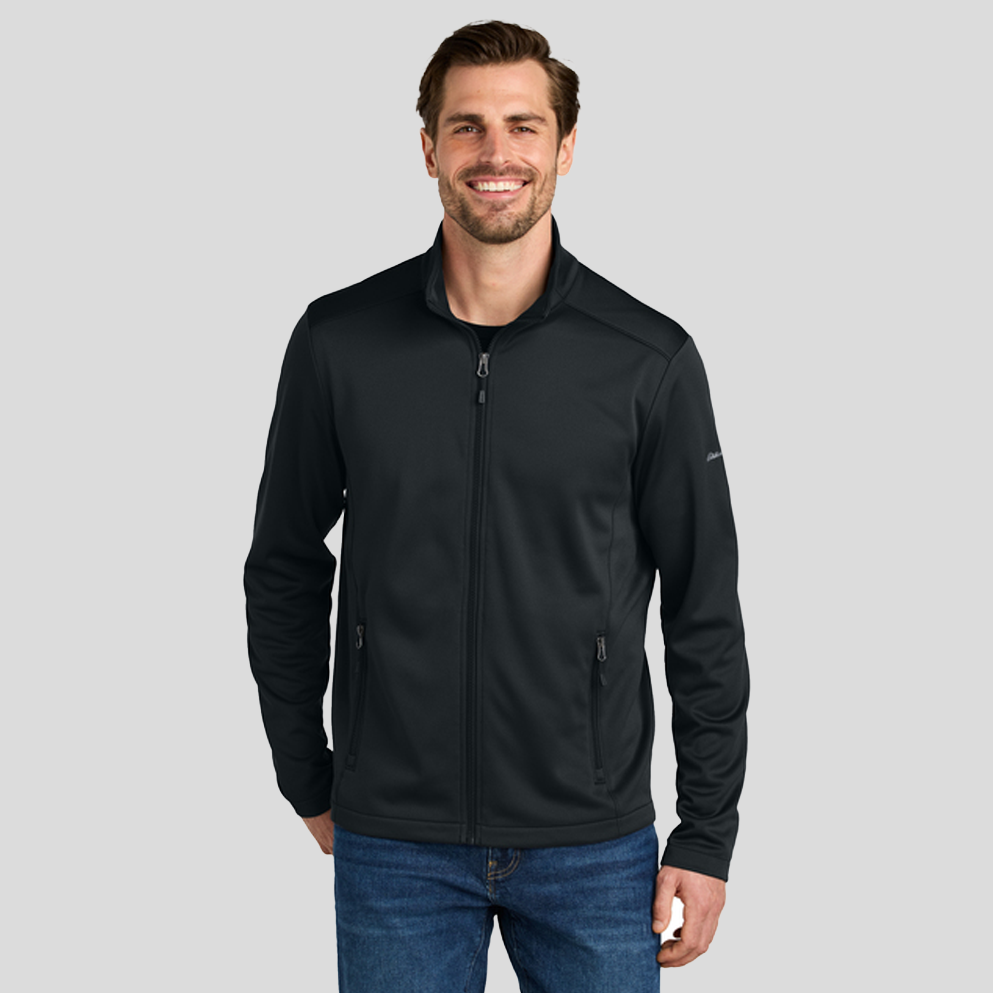 Smooth Mid Layer Fleece Full-Zip | Black