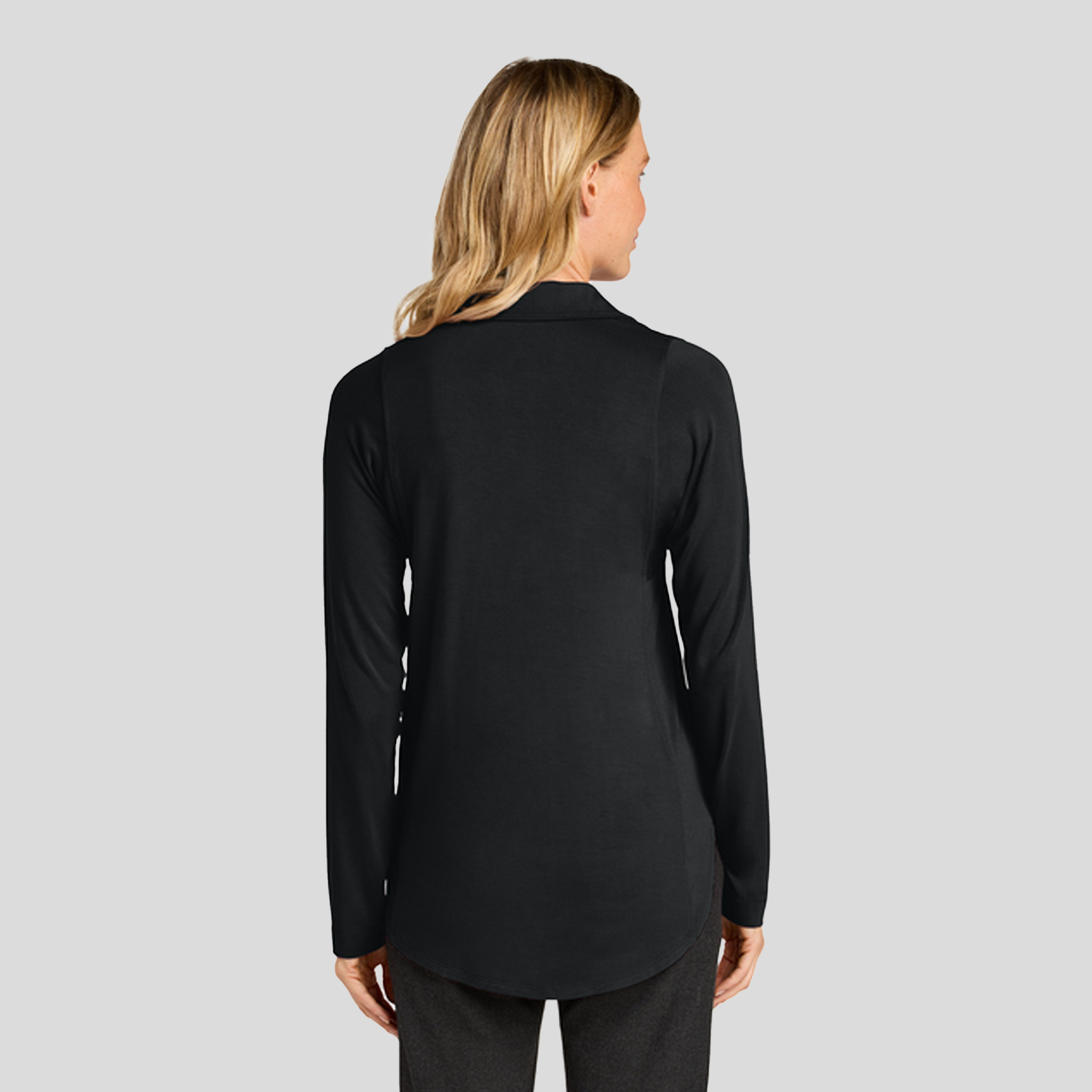 Womenβs Luxe Knit Button Tunic | Deep Black