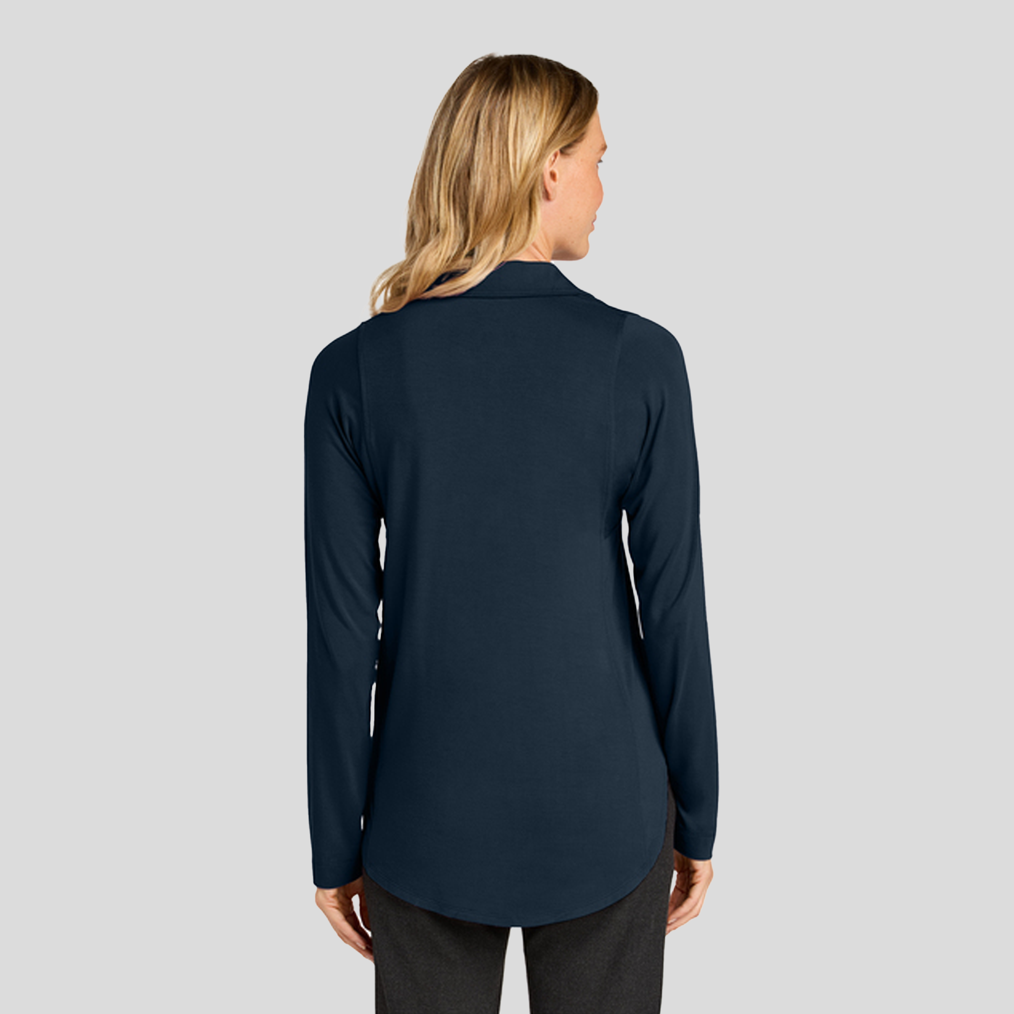 Womenβs Luxe Knit Button Tunic | River Blue Navy