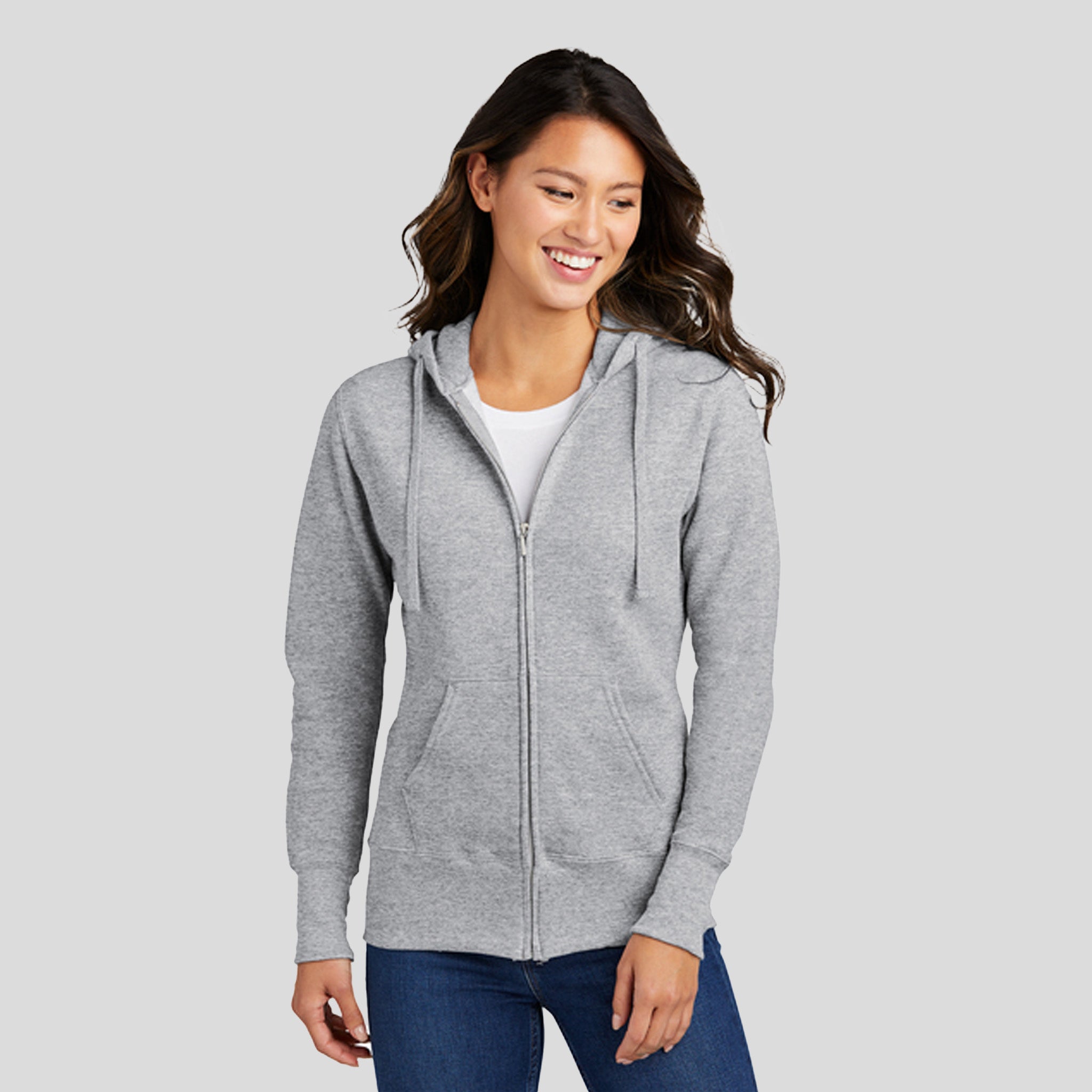 Women's Core Fleece Full-Zip Hooded Sweatshirt | Athletic Heather