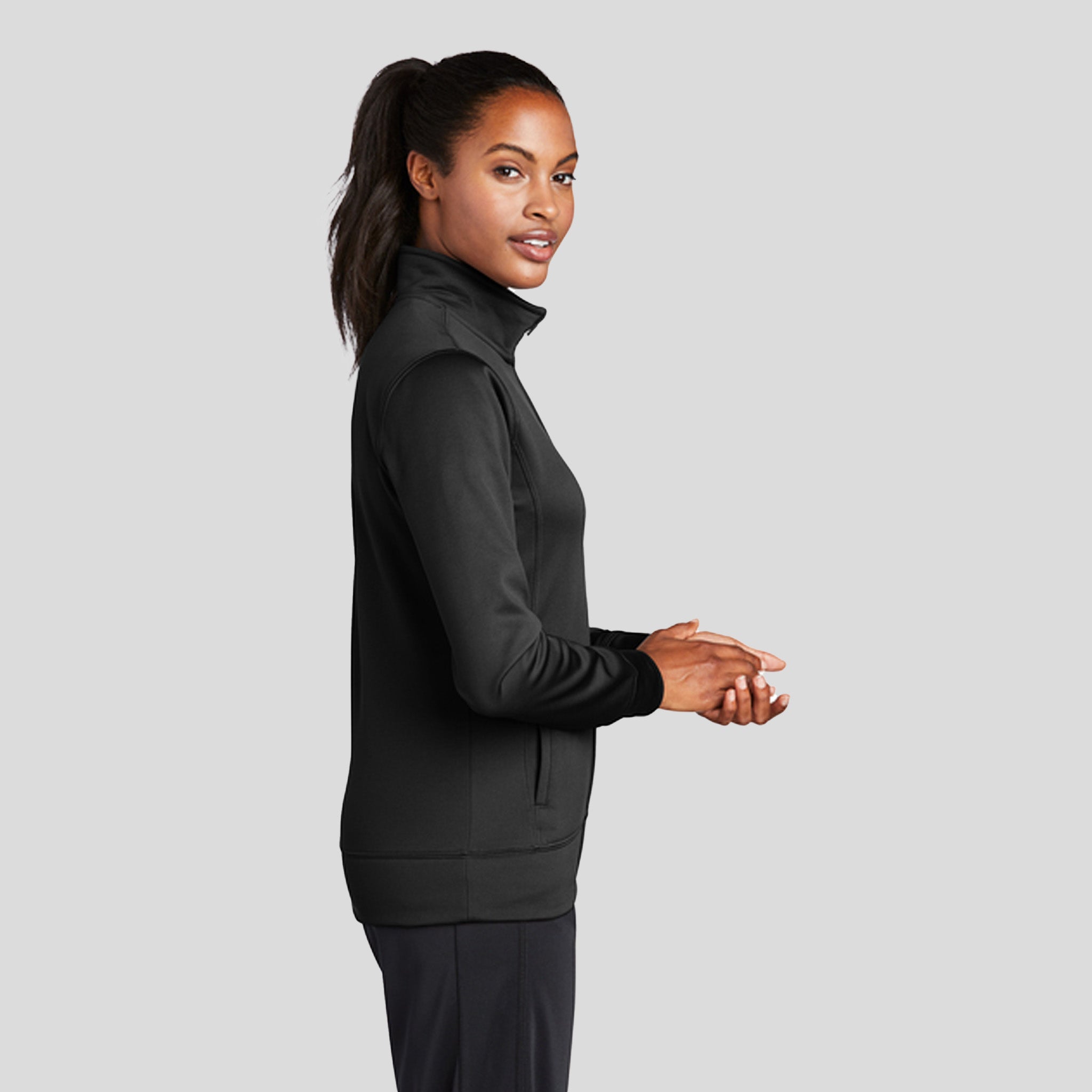 Women's Sport-Wickยฎ Fleece Full-Zip Jacket | Black