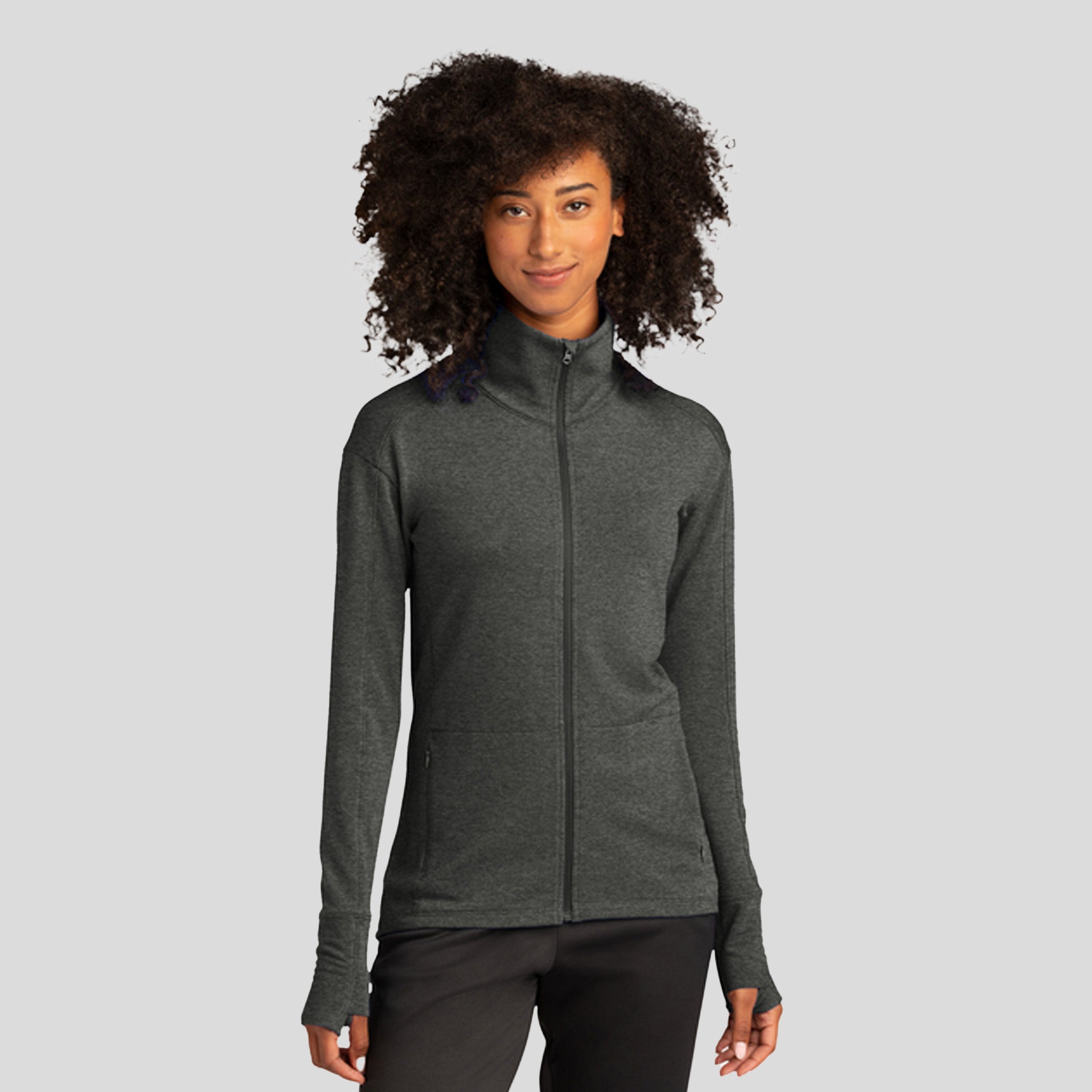 Women's Sport-Wick ® Flex Fleece Full-Zip | Dark Grey Heather