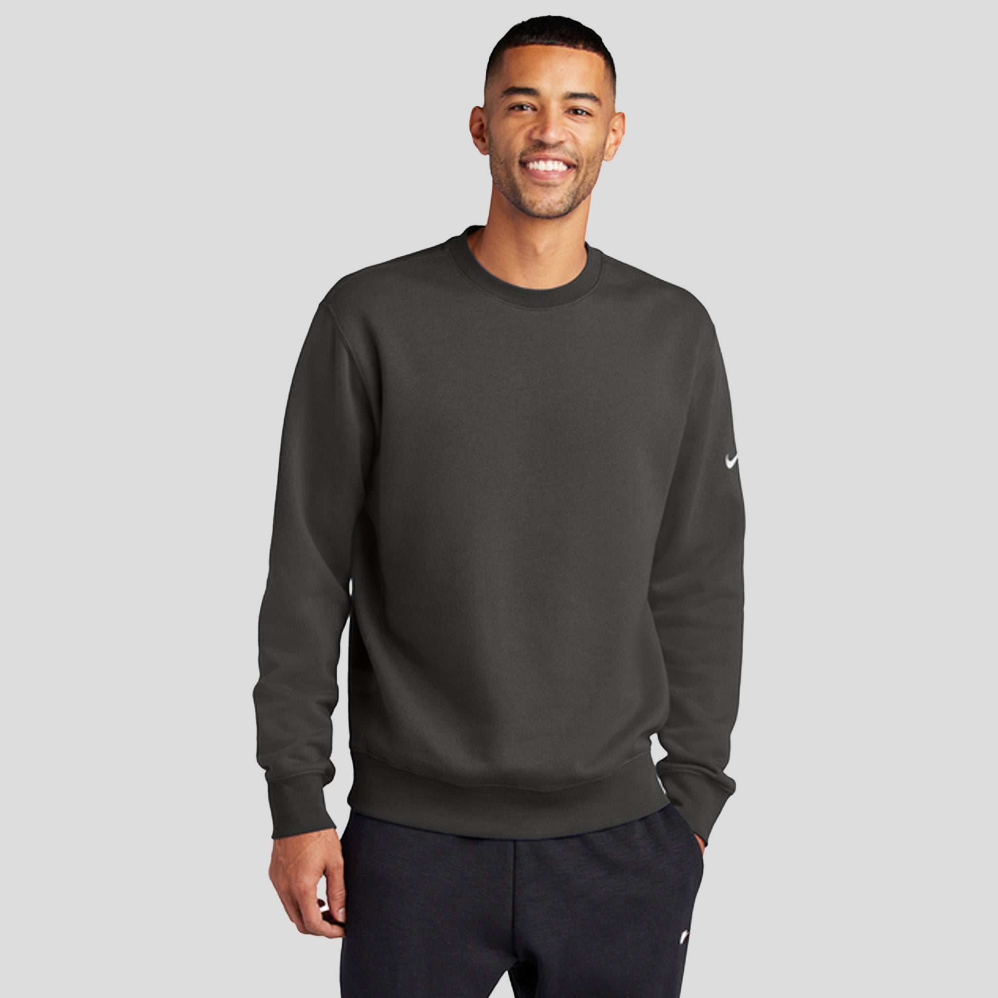 Club Fleece Sleeve Swoosh Crew | Anthracite