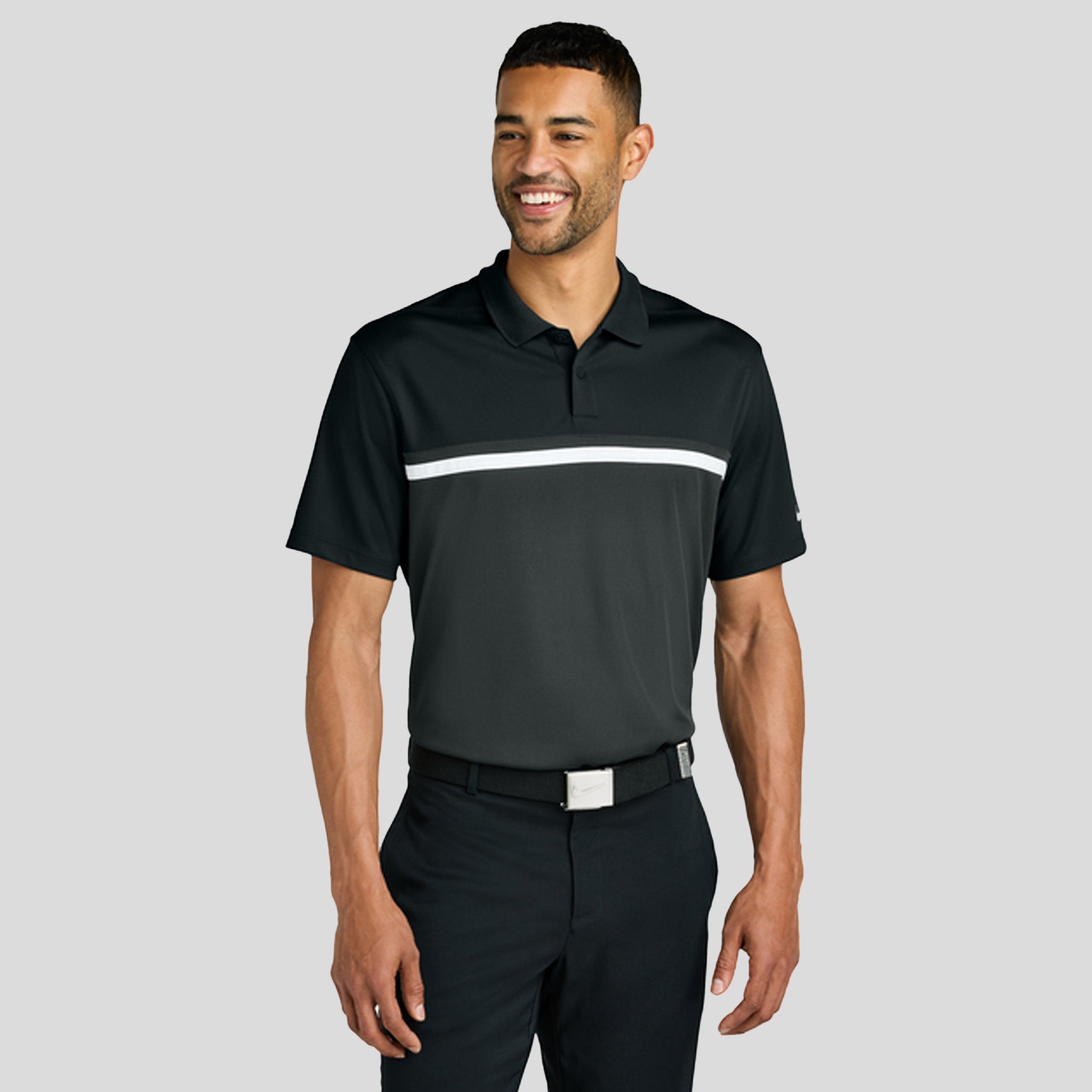 Dri-FIT Victory Colorblock Polo | Black/Anthracite/White
