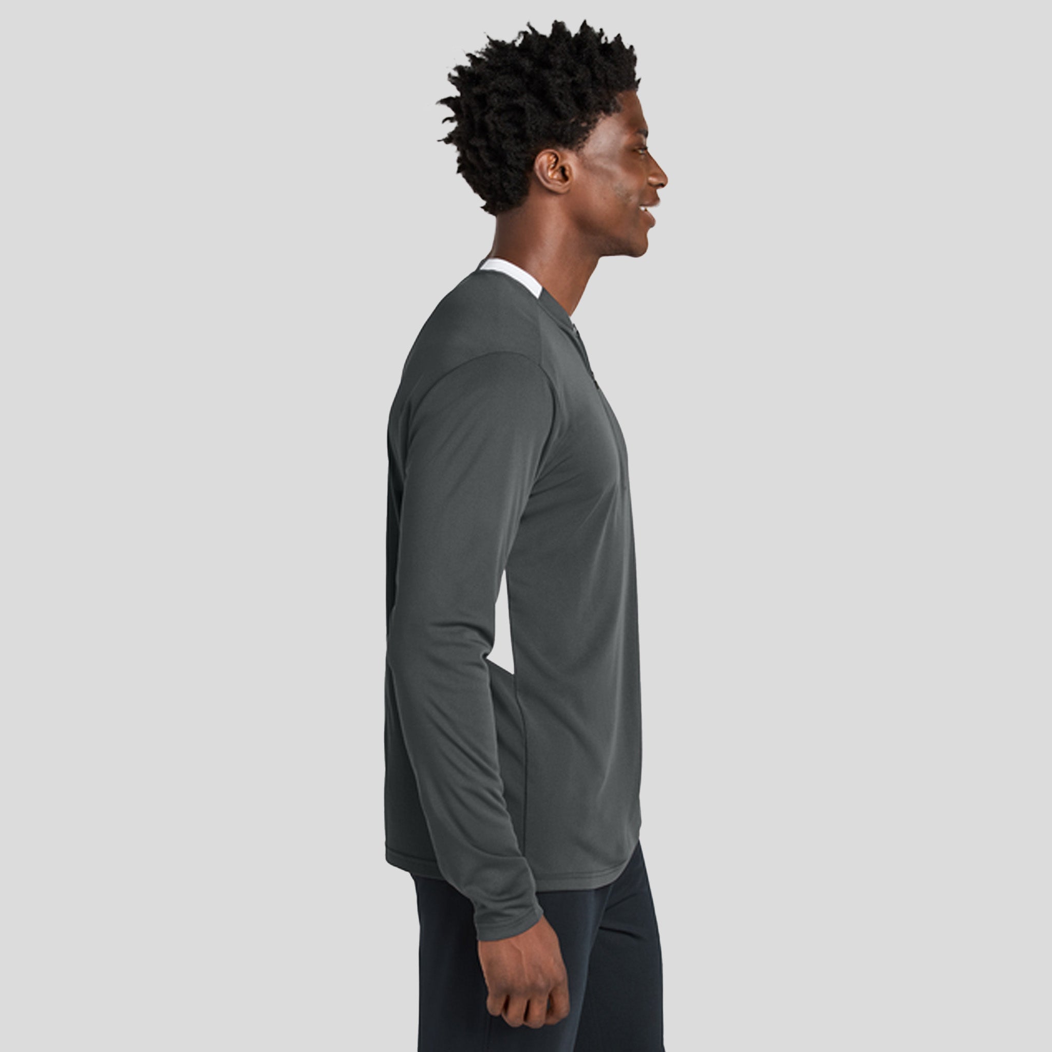 Club 1/4-Zip Pullover | Iron Grey/White