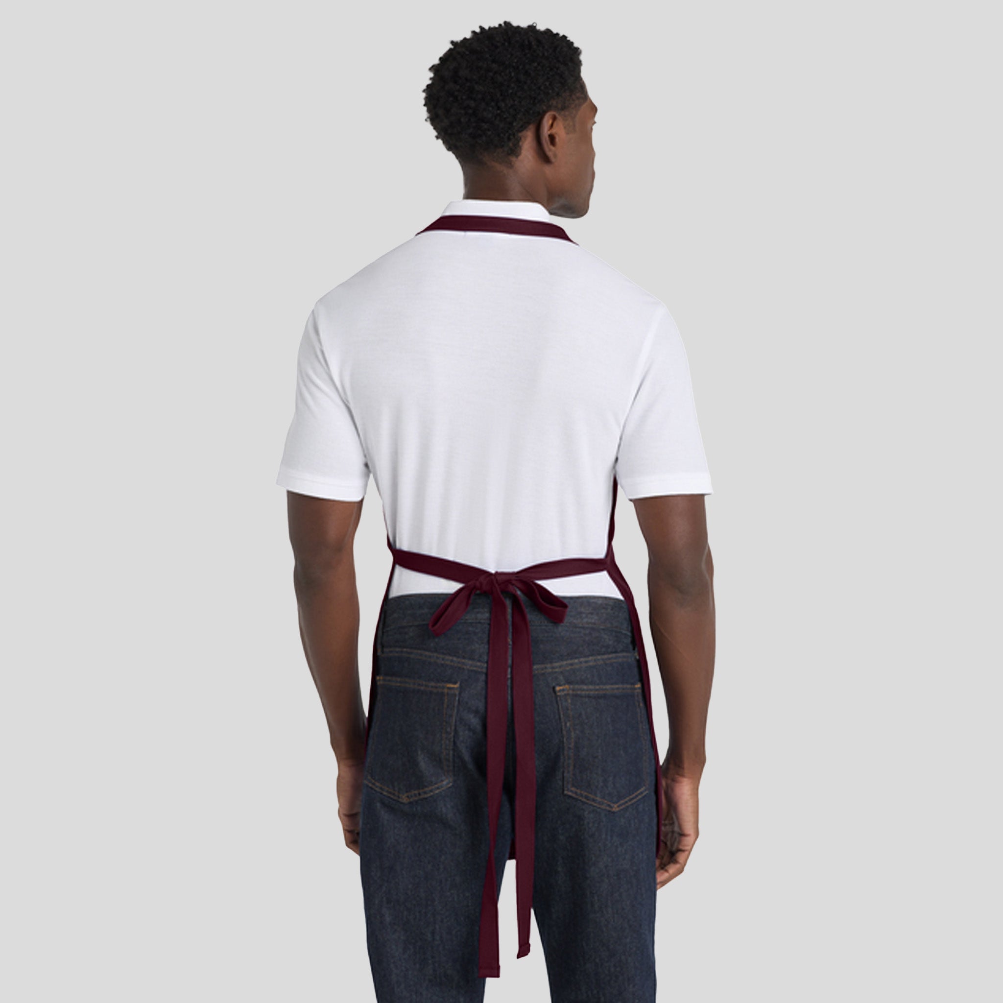 Full-Length Apron with Pockets | Maroon