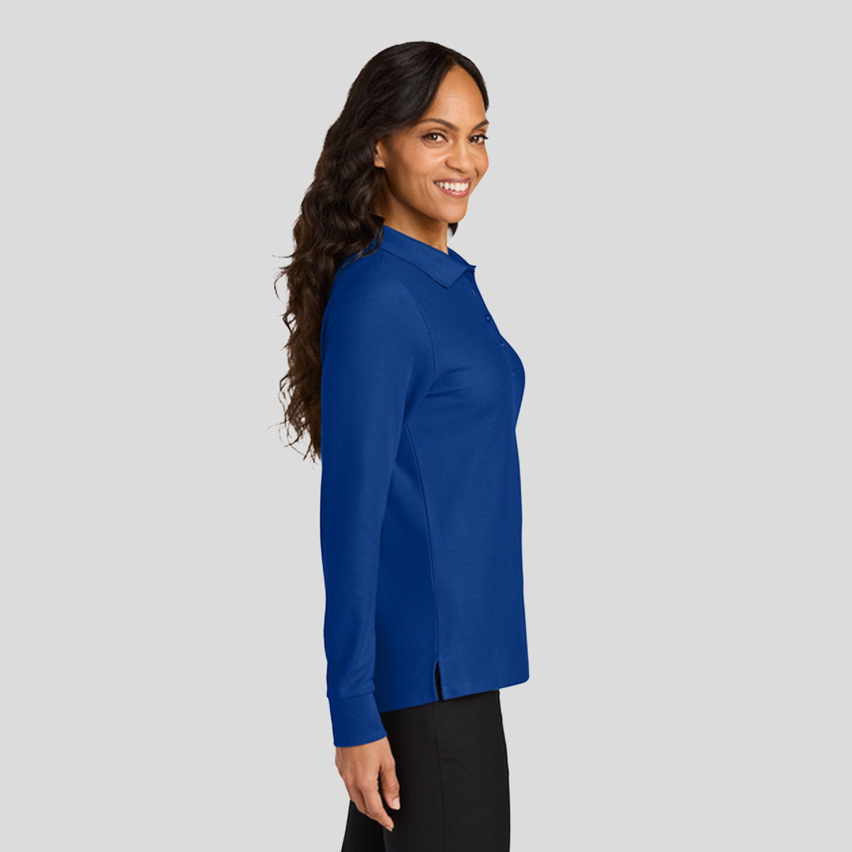 Womenβs Wearever Signature Pique Long Sleeve Polo | True Royal