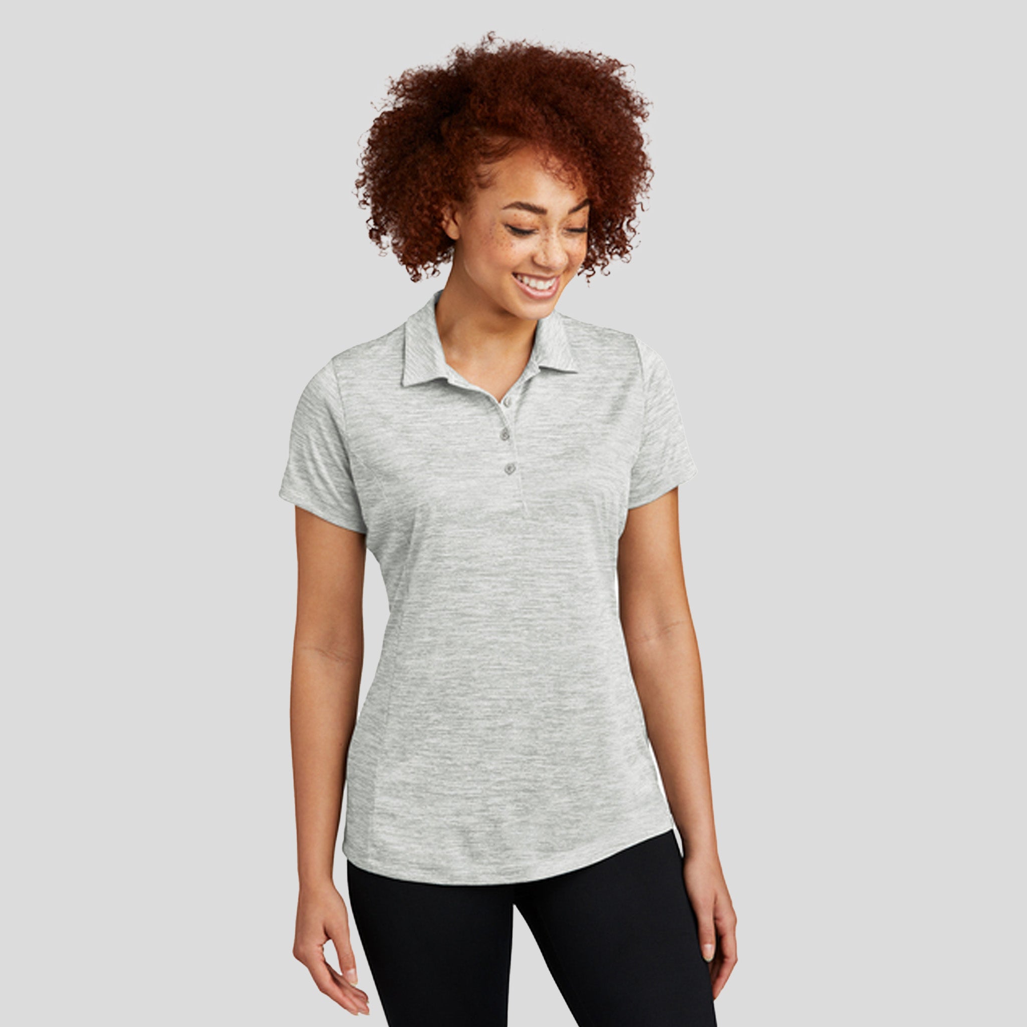 Women's PosiChargeยฎ Electric Heather Polo | Silver Electric