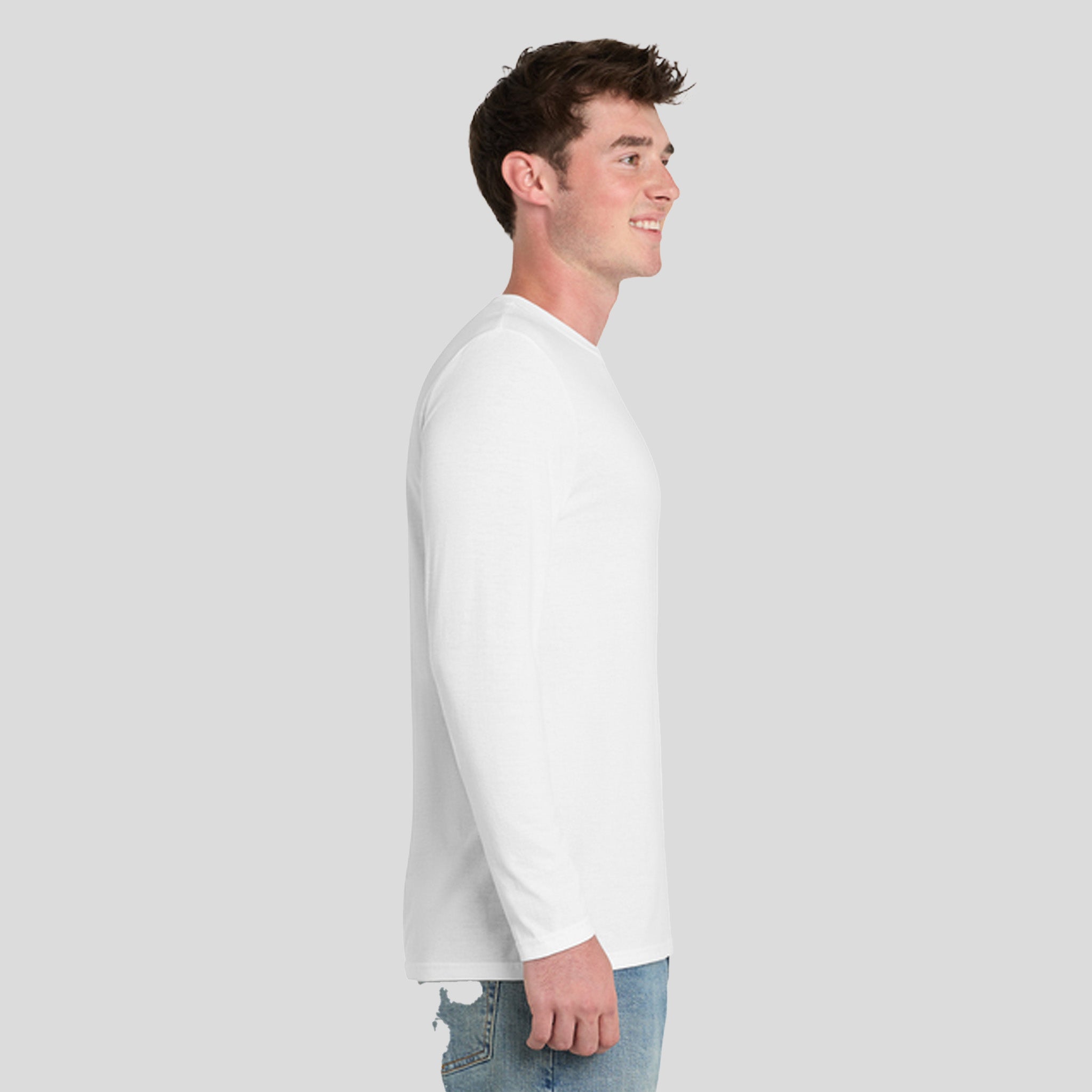 Tri-Blend Long Sleeve Tee | White