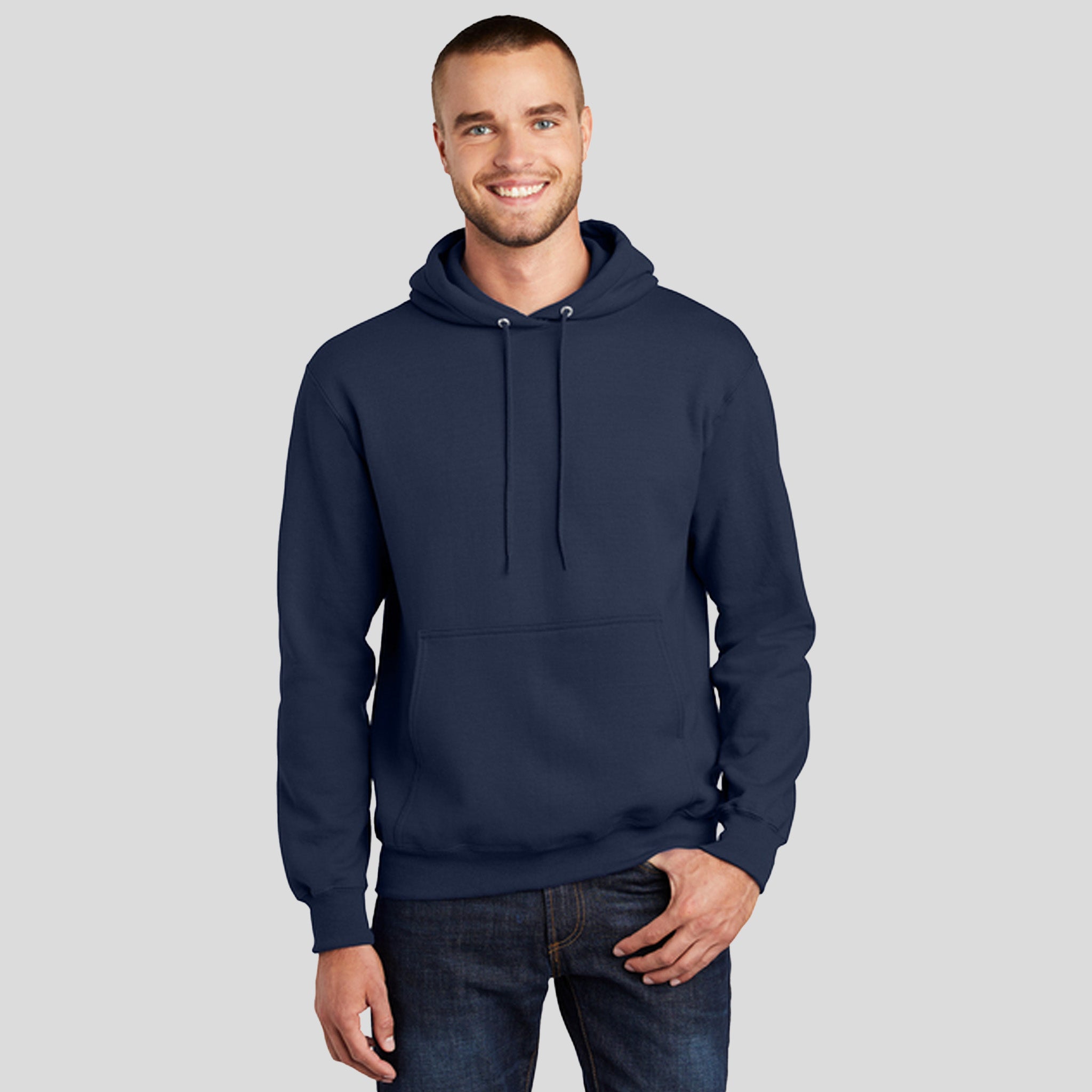 Tall Essential Fleece Pullover Hooded Sweatshirt | Navy
