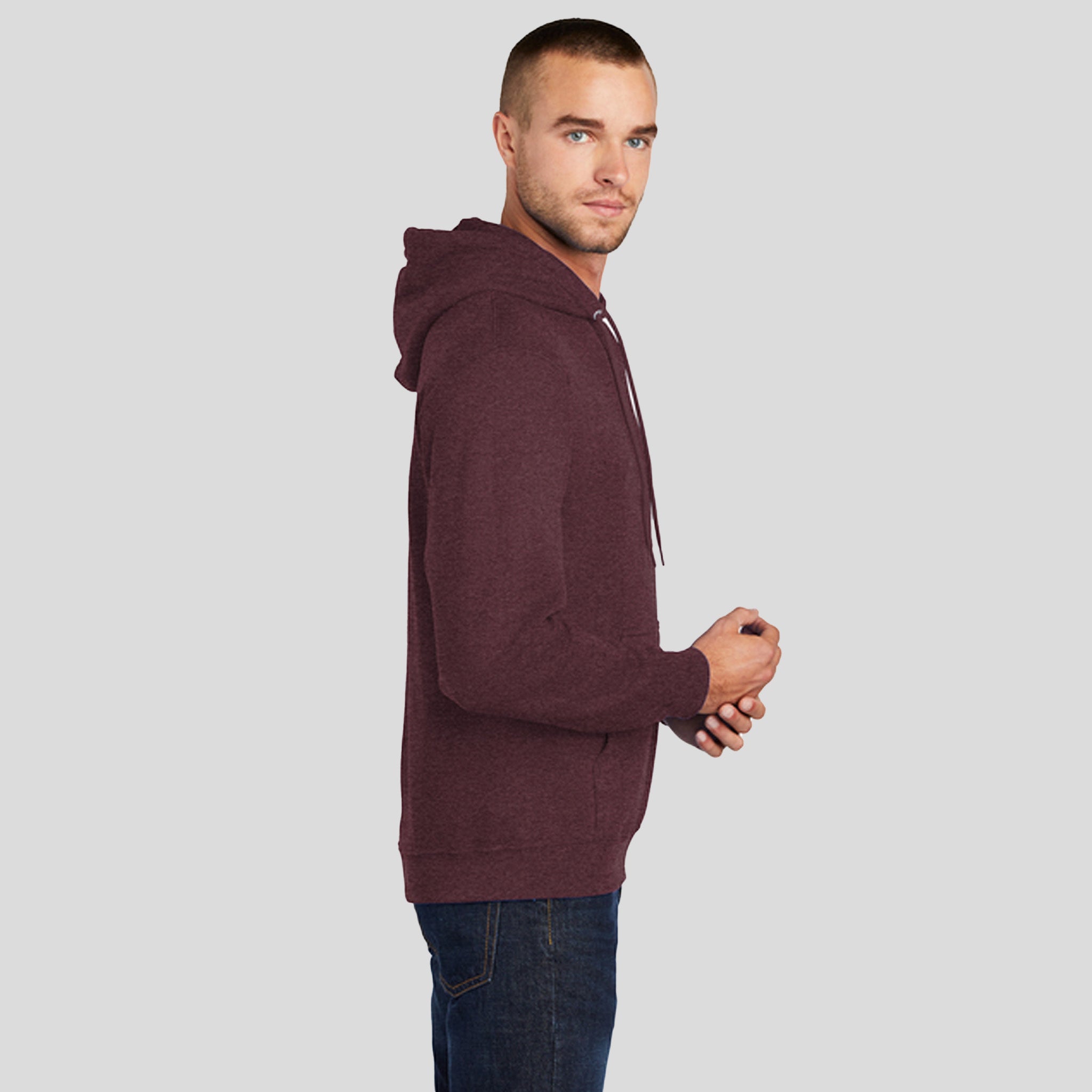 Core Fleece Pullover Hooded Sweatshirt | Heather Athletic Maroon