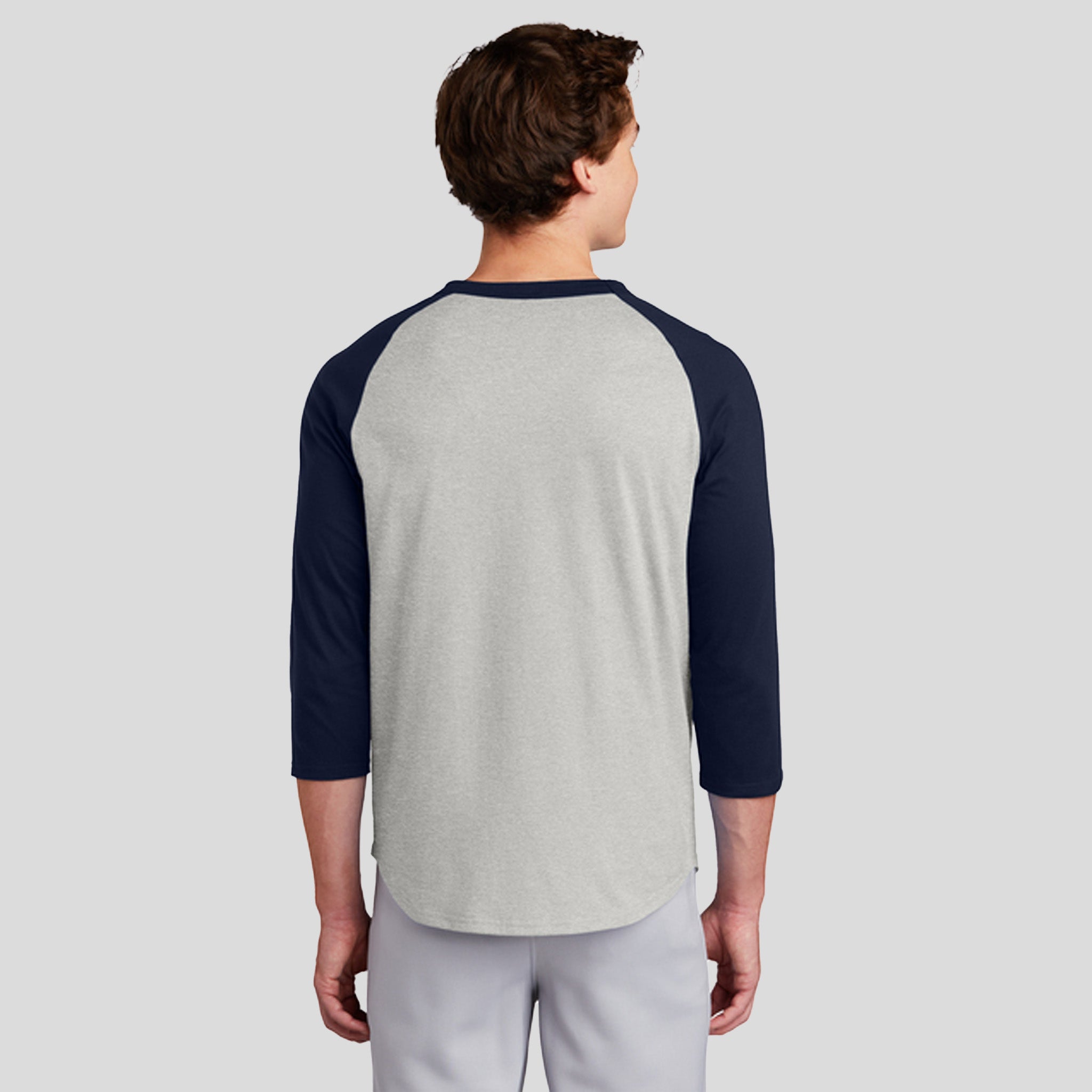 Colorblock Raglan Jersey | Heather Grey/Navy