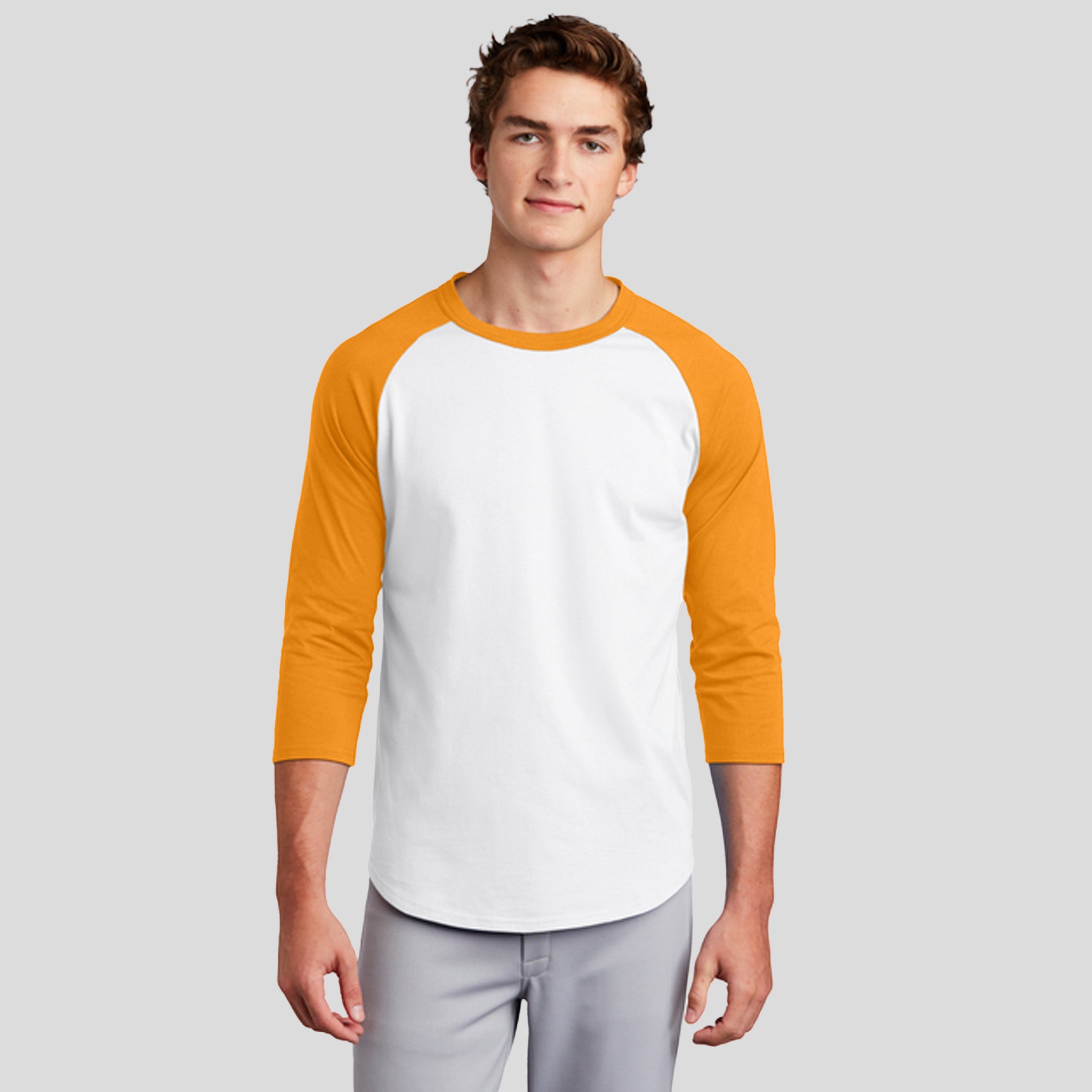 Colorblock Raglan Jersey | White/Gold