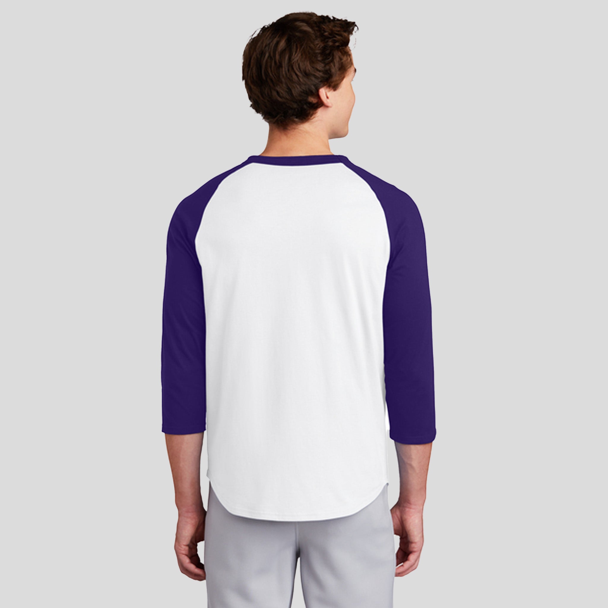 Colorblock Raglan Jersey | White/Purple