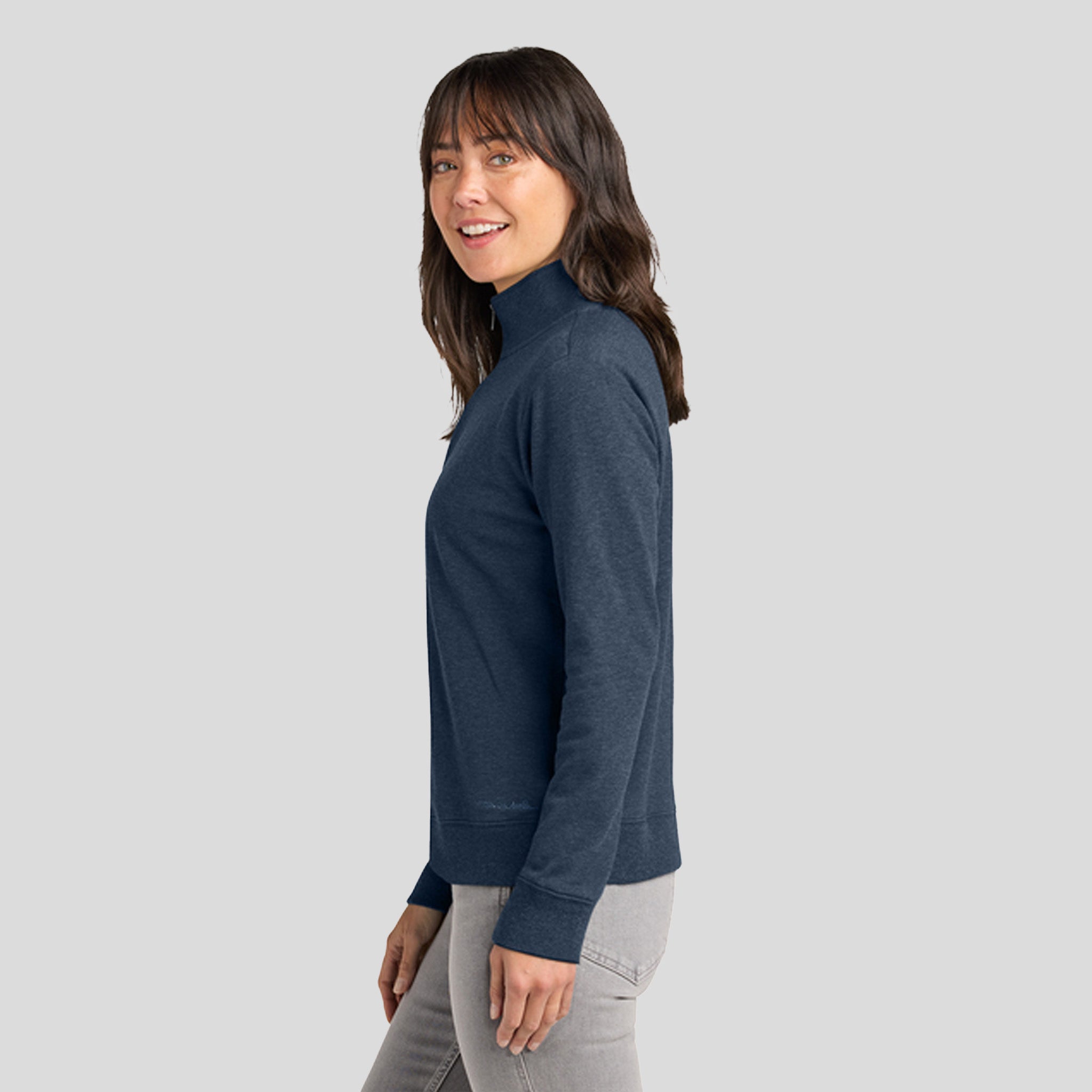 Womenโs Ocean Villa 1/4-Zip | Blue Heather