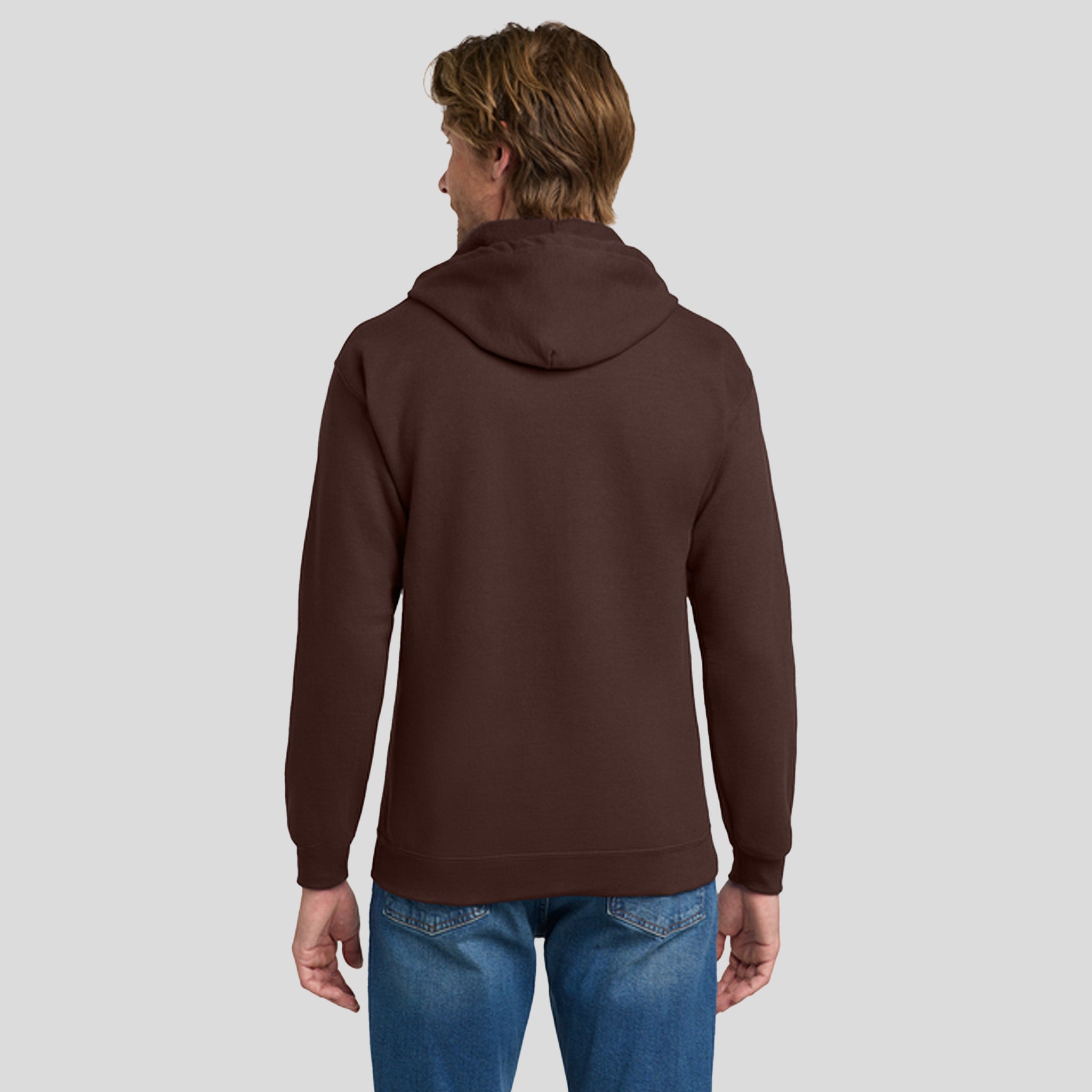Heavy Blendβ’ Full-Zip Hooded Sweatshirt | Dark Chocolate