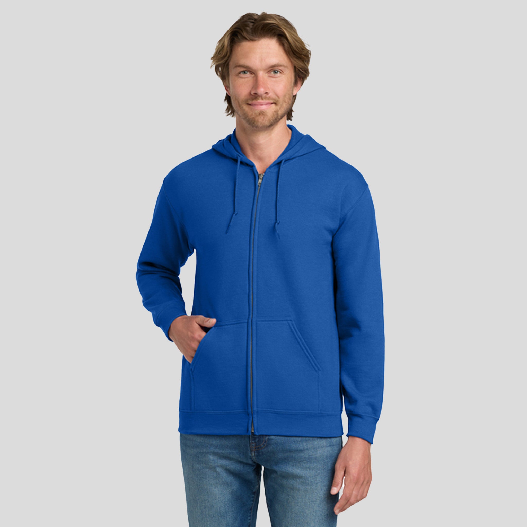 Heavy Blendβ’ Full-Zip Hooded Sweatshirt | Royal