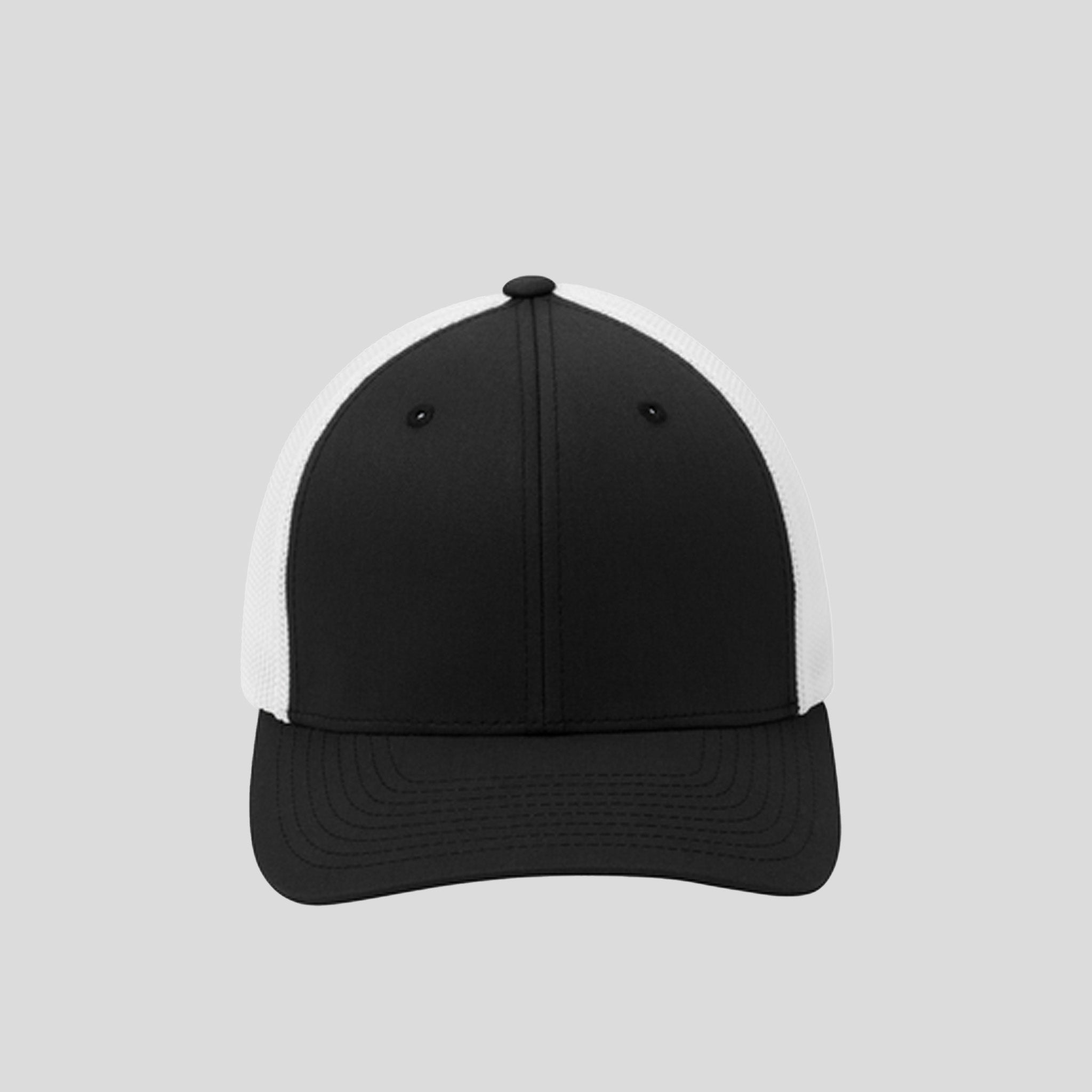 Flexfitยฎ Mesh Back Cap | Black/White