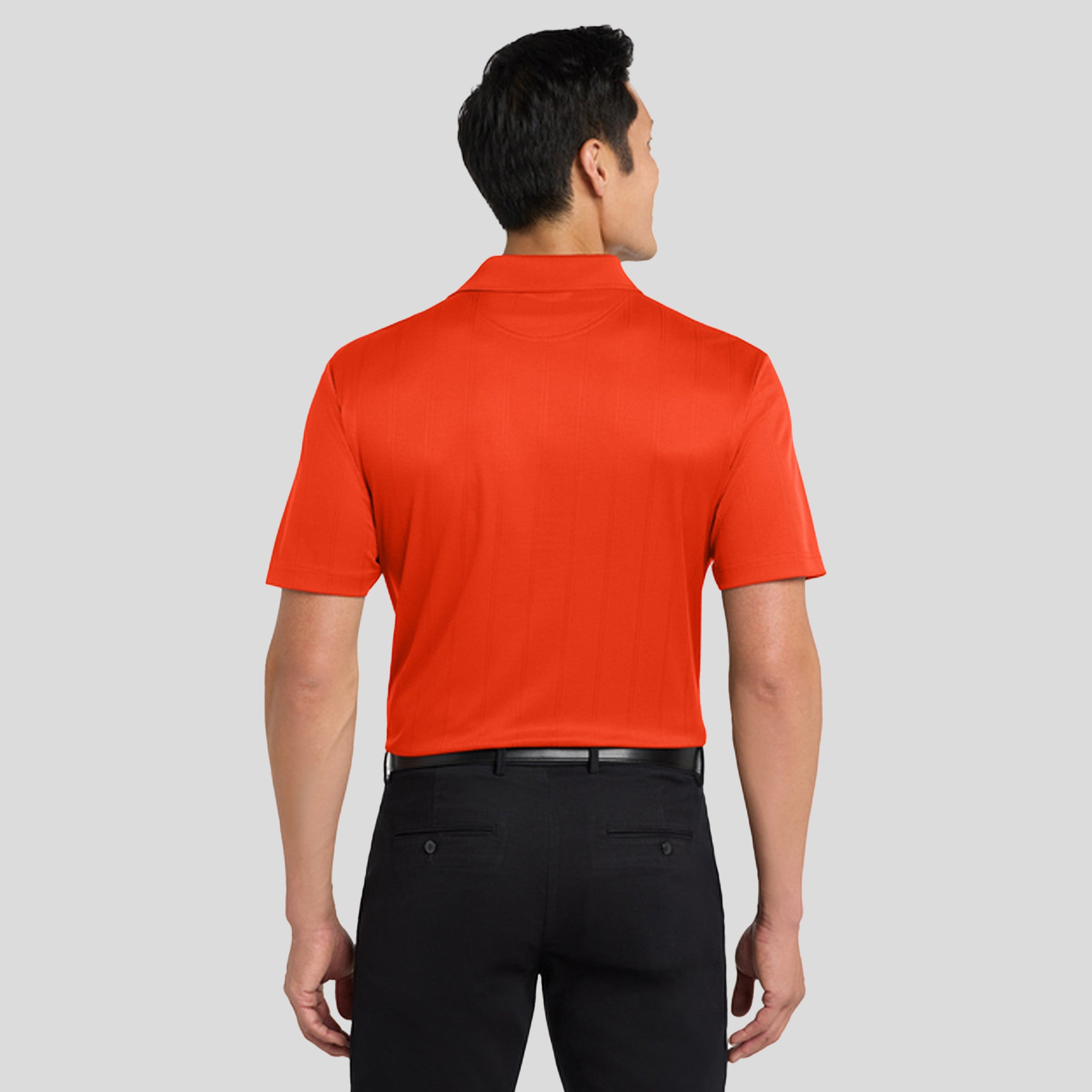 Performance Fine Jacquard Polo | Autumn Orange