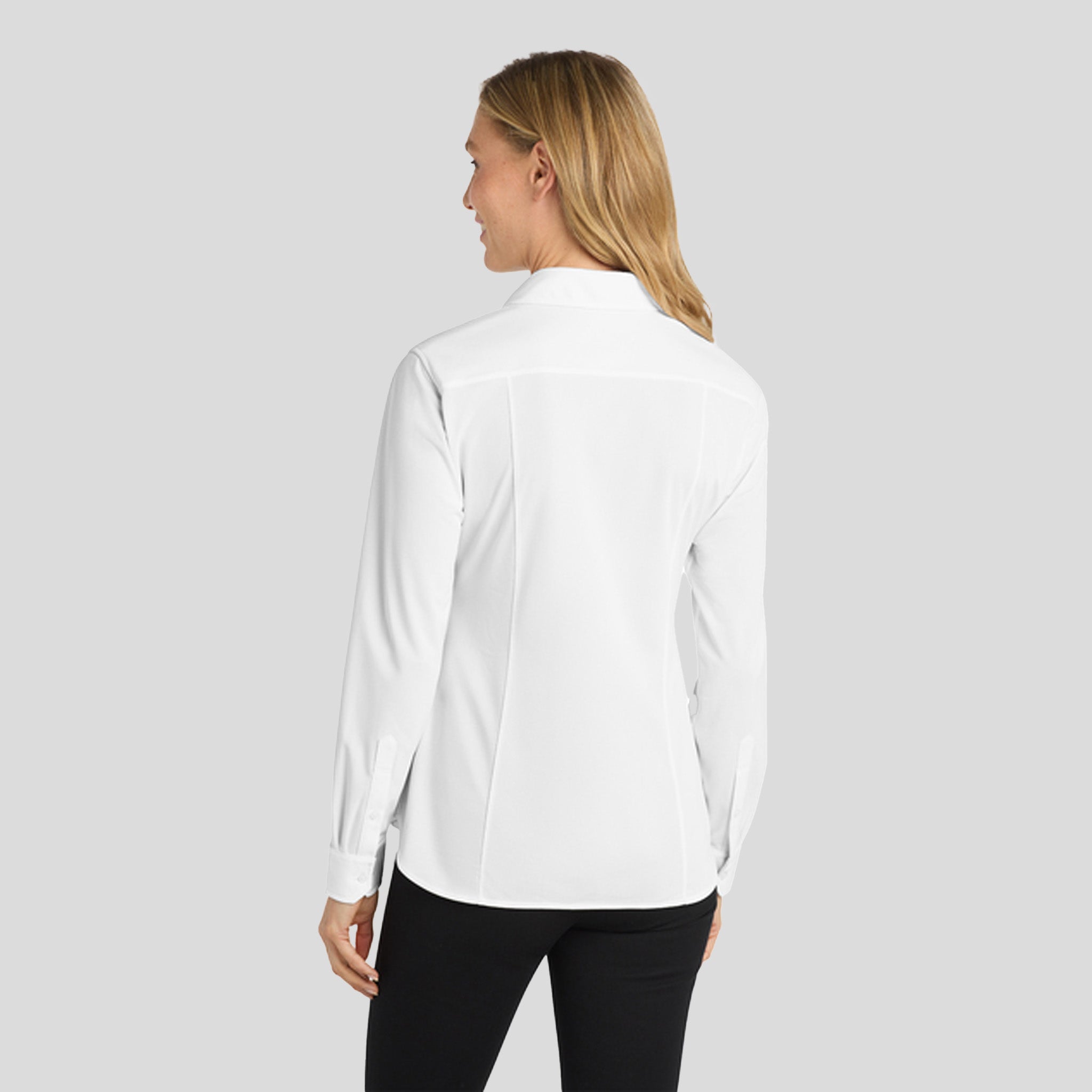 Women's Dimension Knit Dress Shirt | White