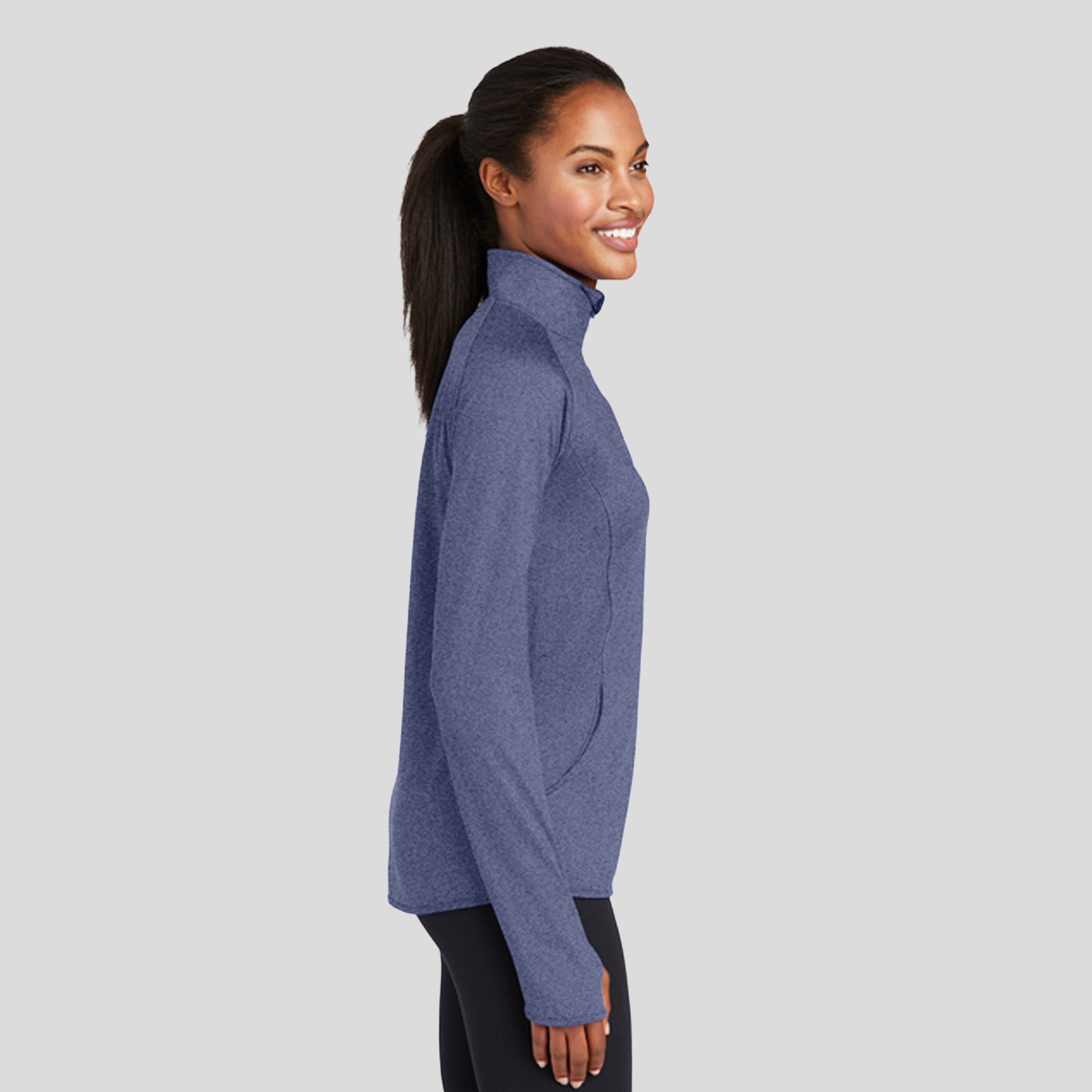Women's Sport-Wickยฎ Stretch 1/4-Zip Pullover | True Navy Heather