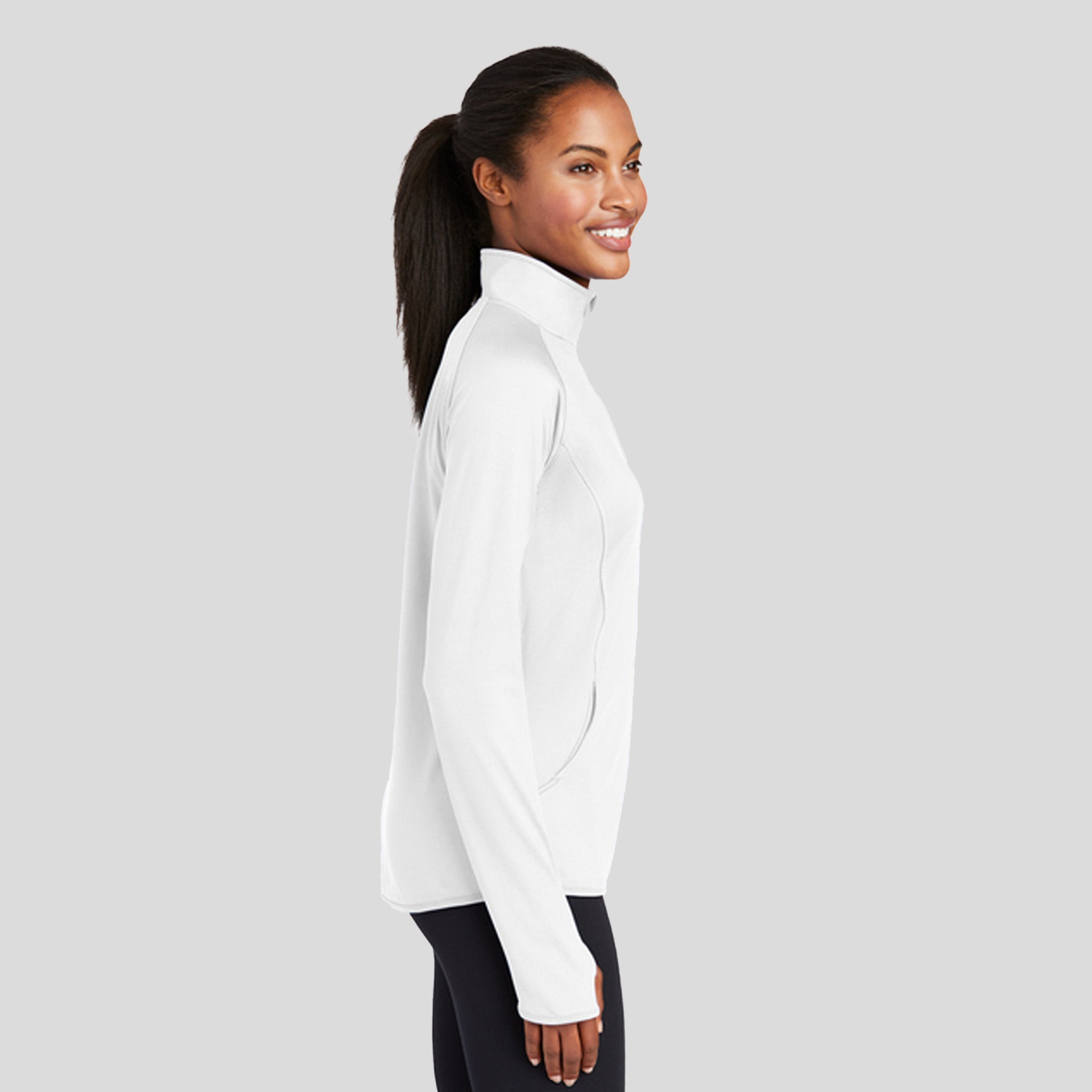 Women's Sport-Wickยฎ Stretch 1/4-Zip Pullover | White