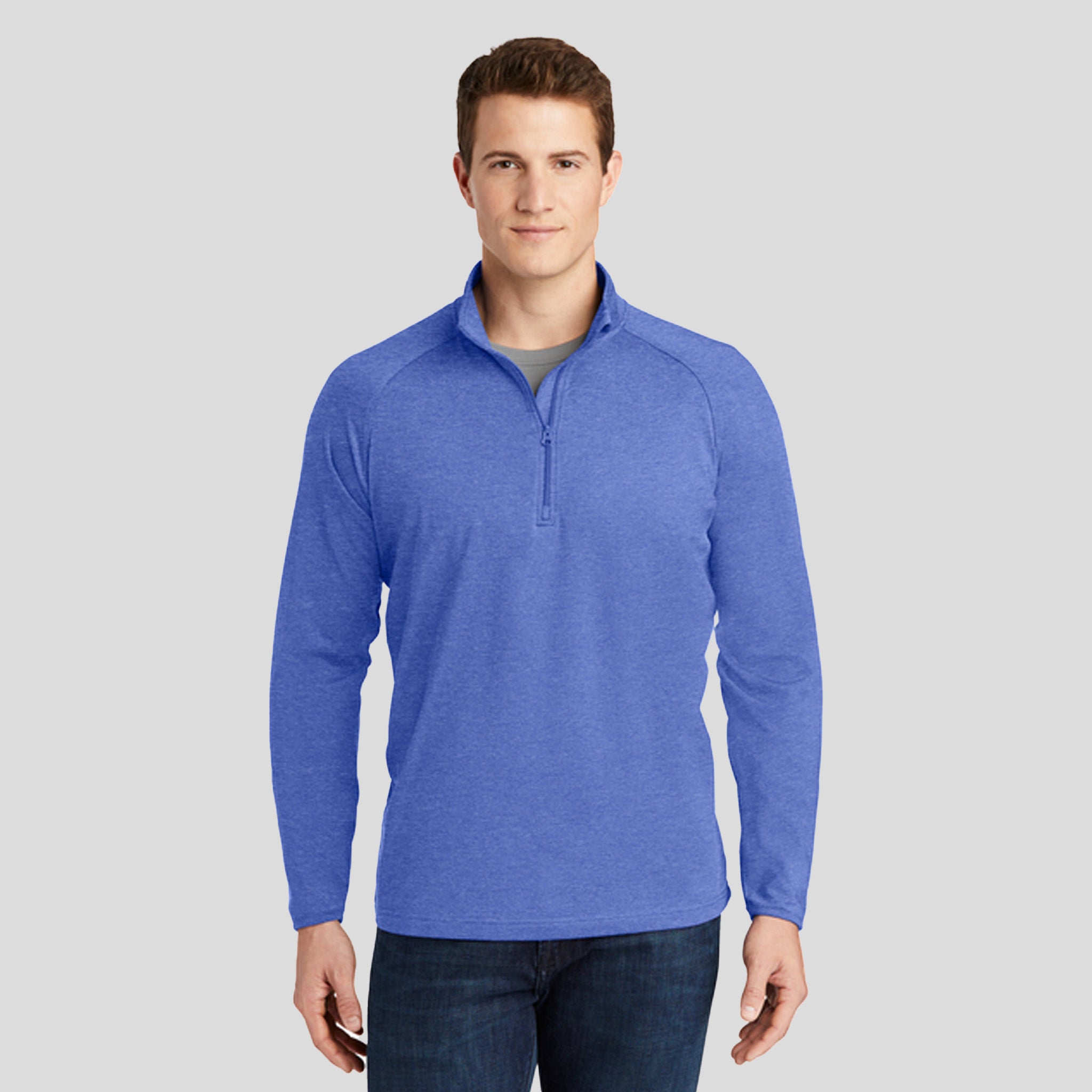 Sport-Wickยฎ Stretch 1/4-Zip Pullover | True Royal Heather
