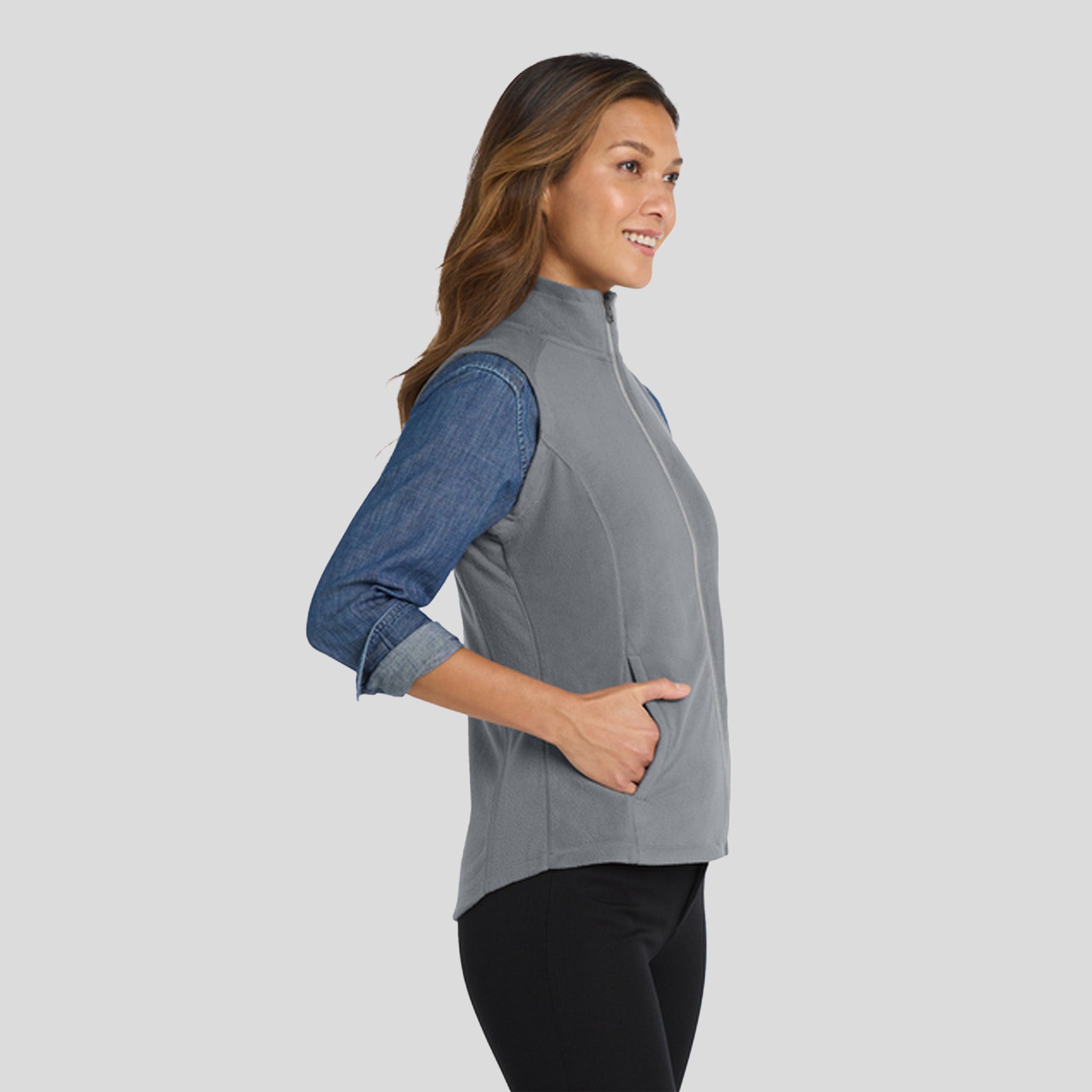 Women's Microfleece Vest | Pearl Grey