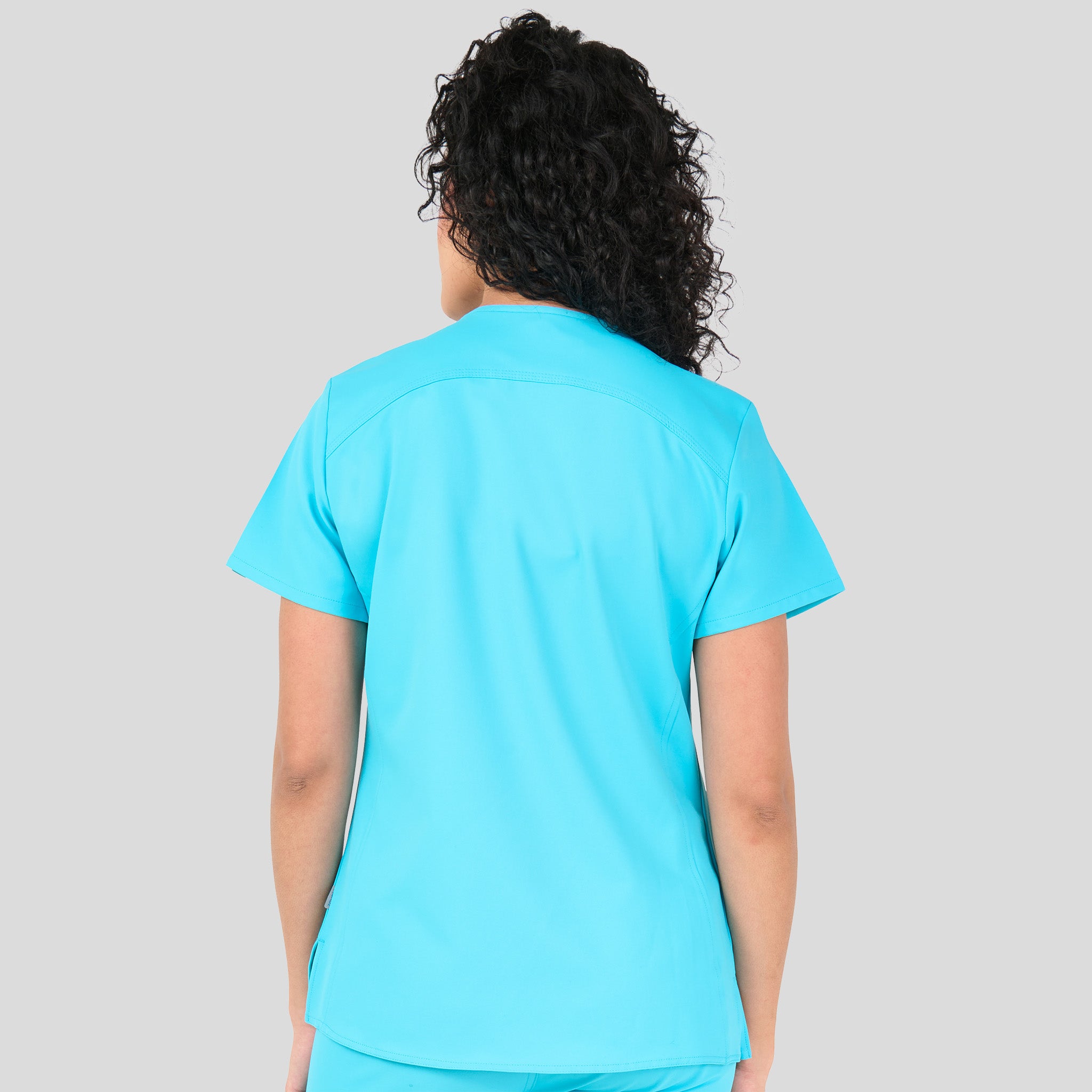 Focus V-Neck Top | Turquoise