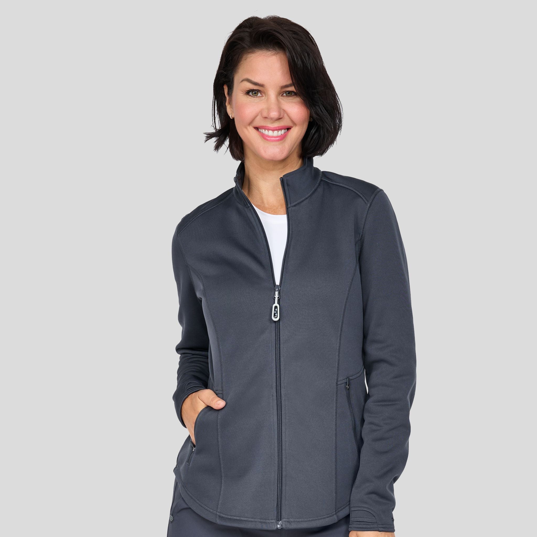 Megan Bonded Fleece Jacket | Pewter