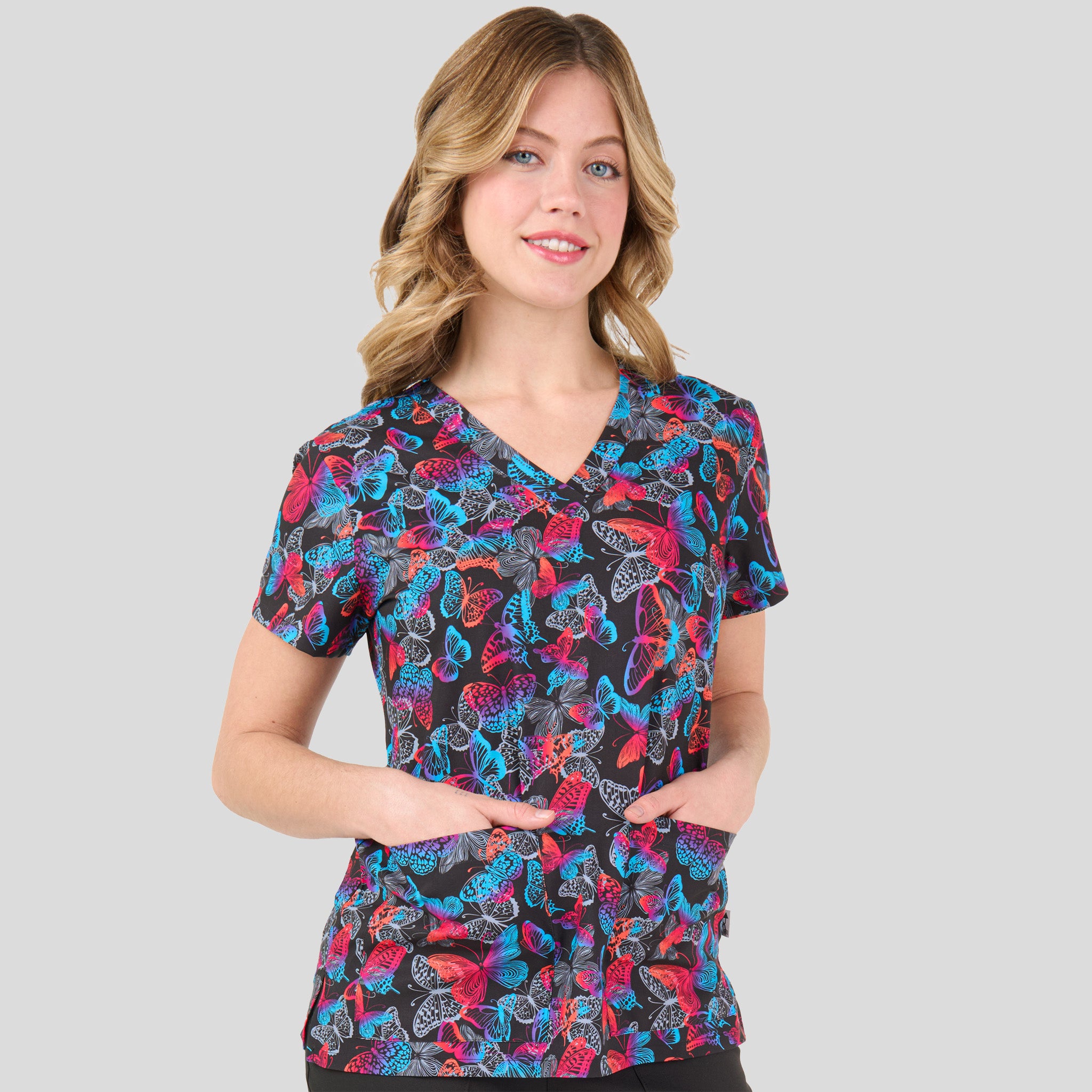 Audrey Print Top | Butterfly Wings