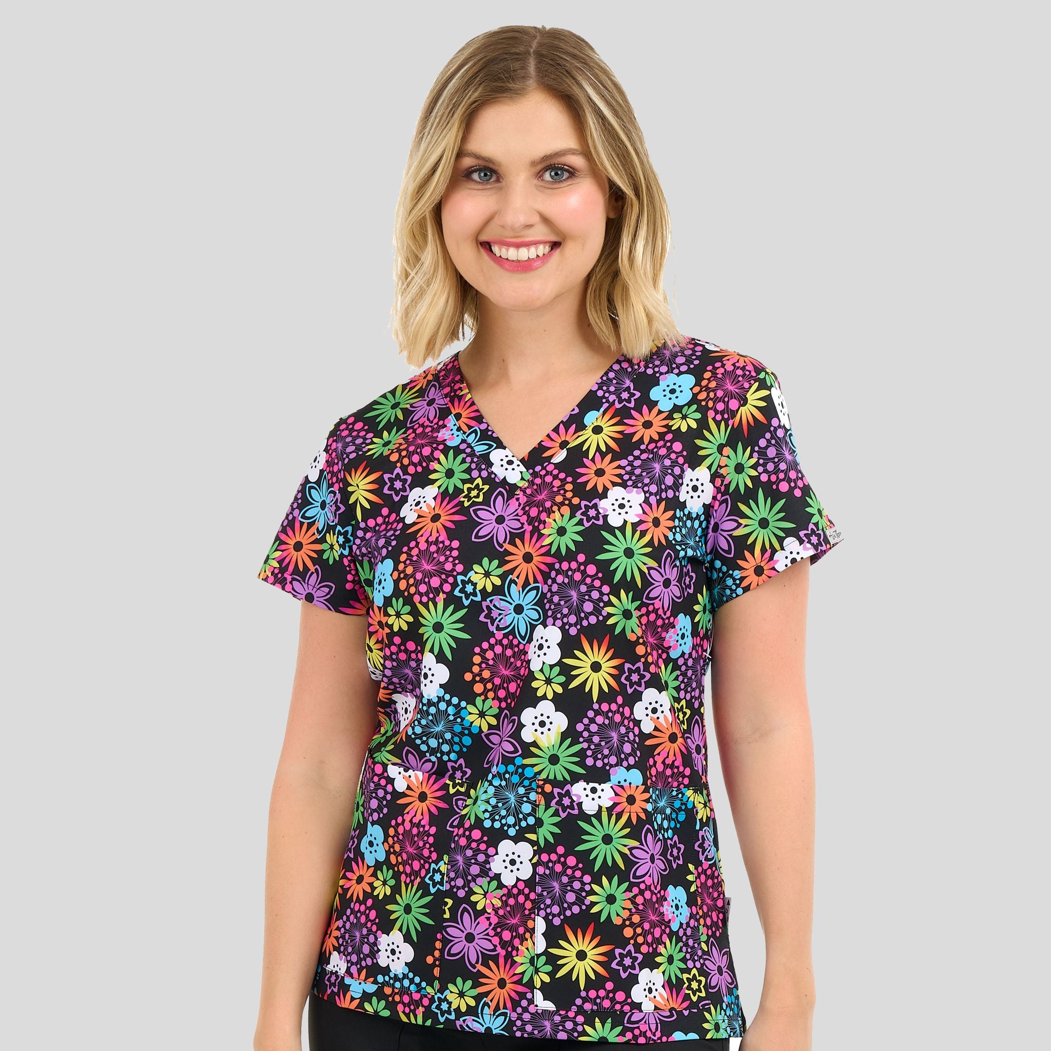 Audrey Print Top | Electric Hues