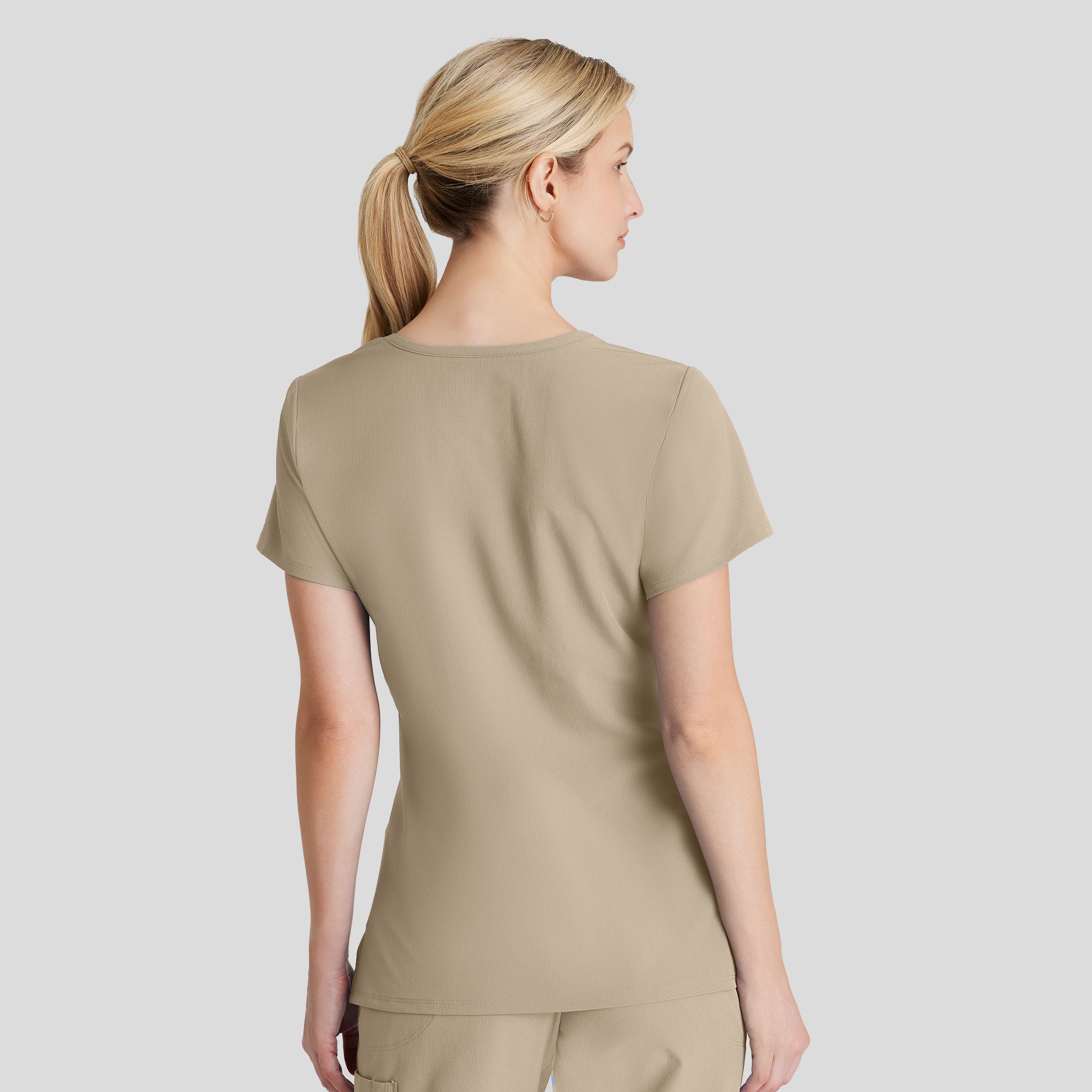 Reliance 3-Pocket Crossover V-Neck Scrub Top | Khaki